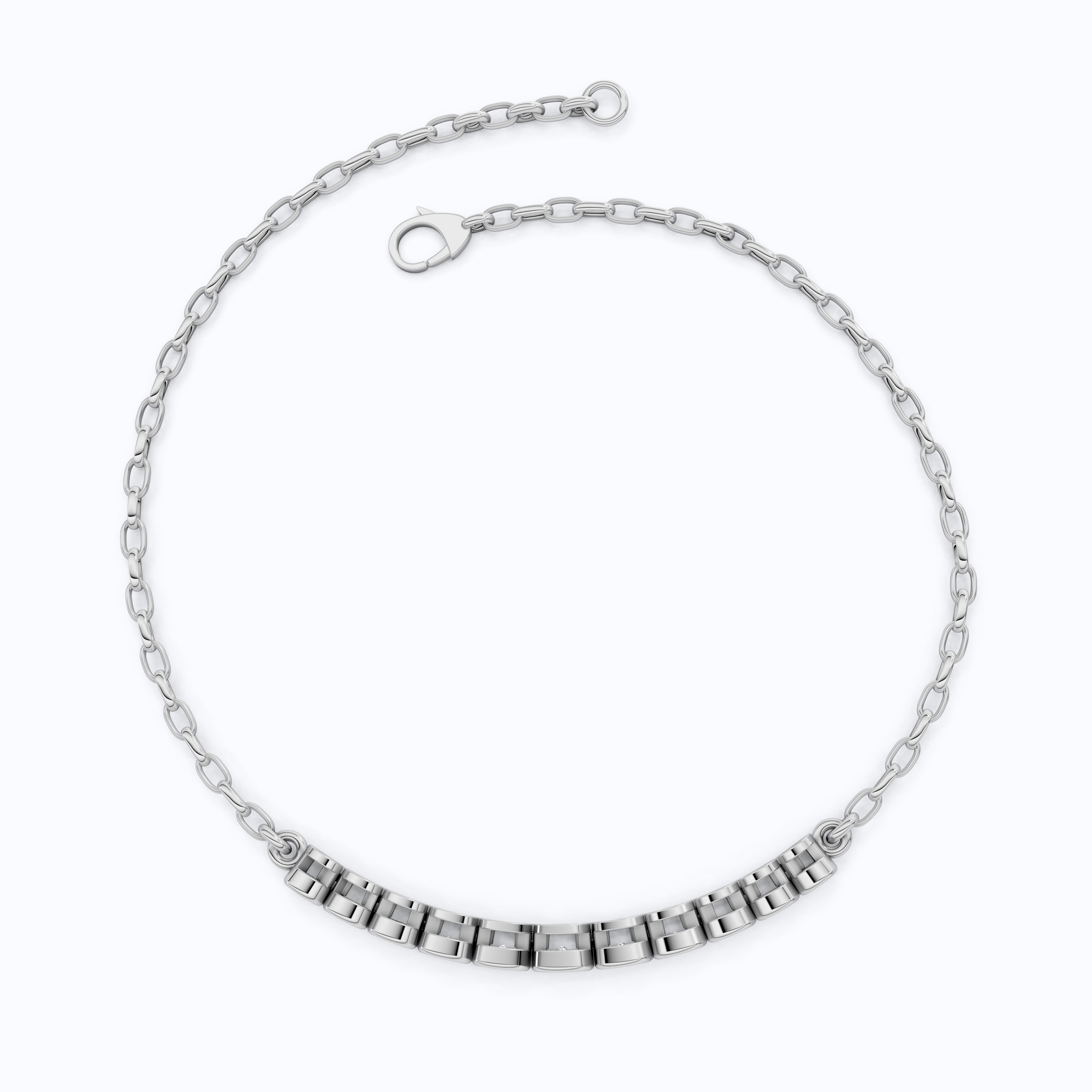 Graduated Round Bezel Set Diamond Chain Bracelet in Lab Grown Diamond - 14k Solid Gold, Everyday Luxury Jewelry, Handmade Jewelry