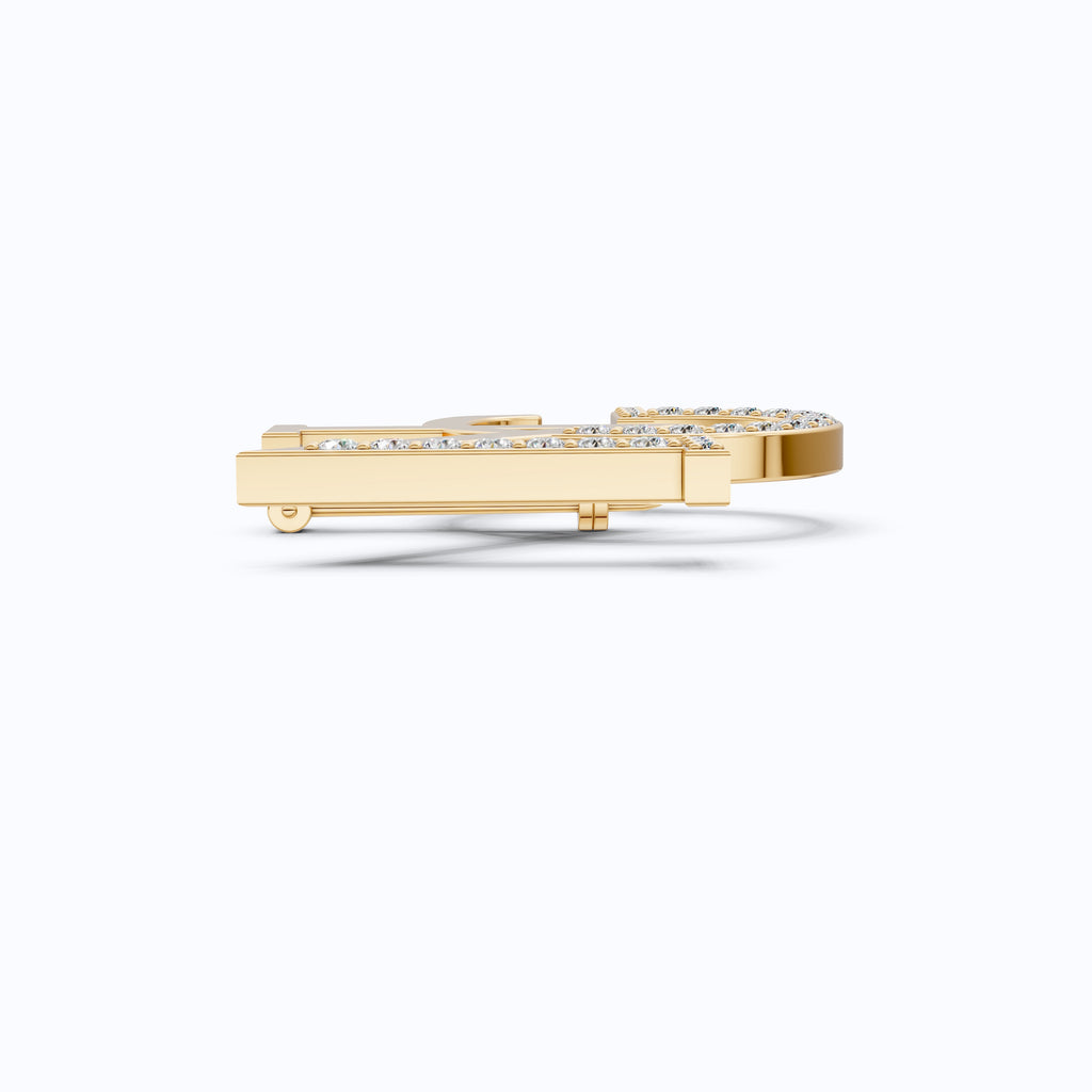 Custom Elegant NG Letter Diamond Brooch in 14K Rose Gold, Monogram Pin, Luxury Personalized Gift for Her/Him, Wedding Accessories