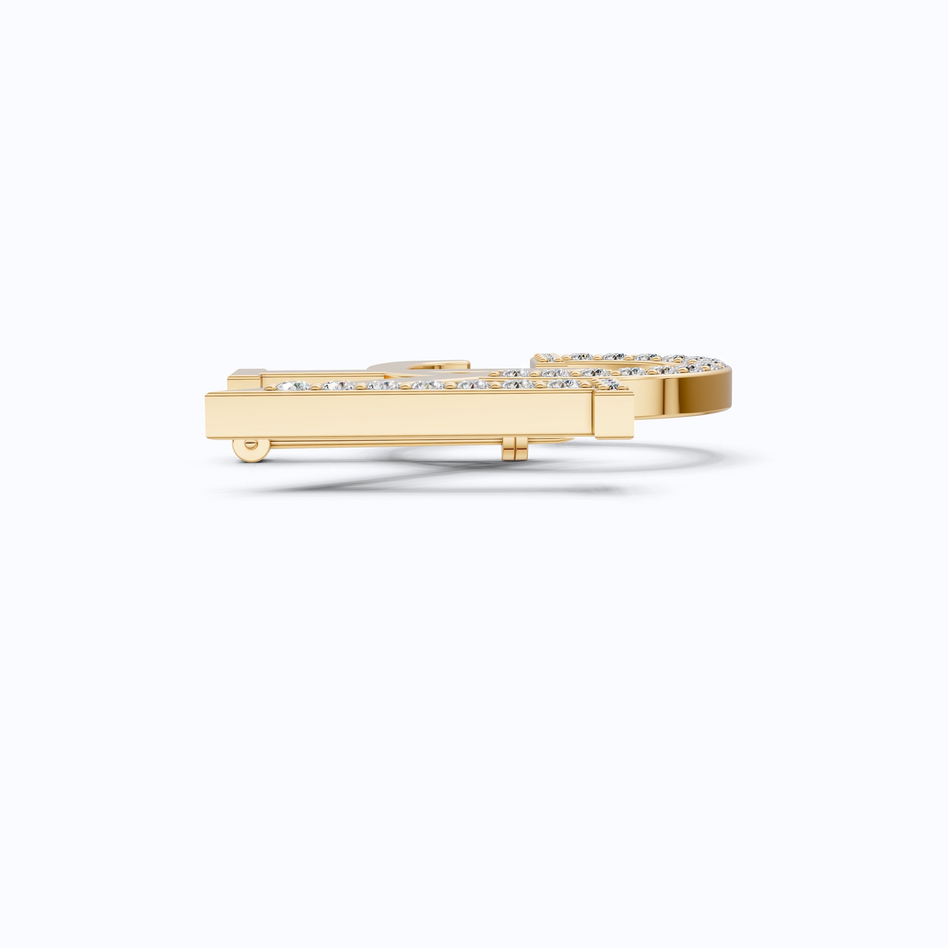 Custom Elegant NG Letter Diamond Brooch in 14K Rose Gold, Monogram Pin, Luxury Personalized Gift for Her/Him, Wedding Accessories