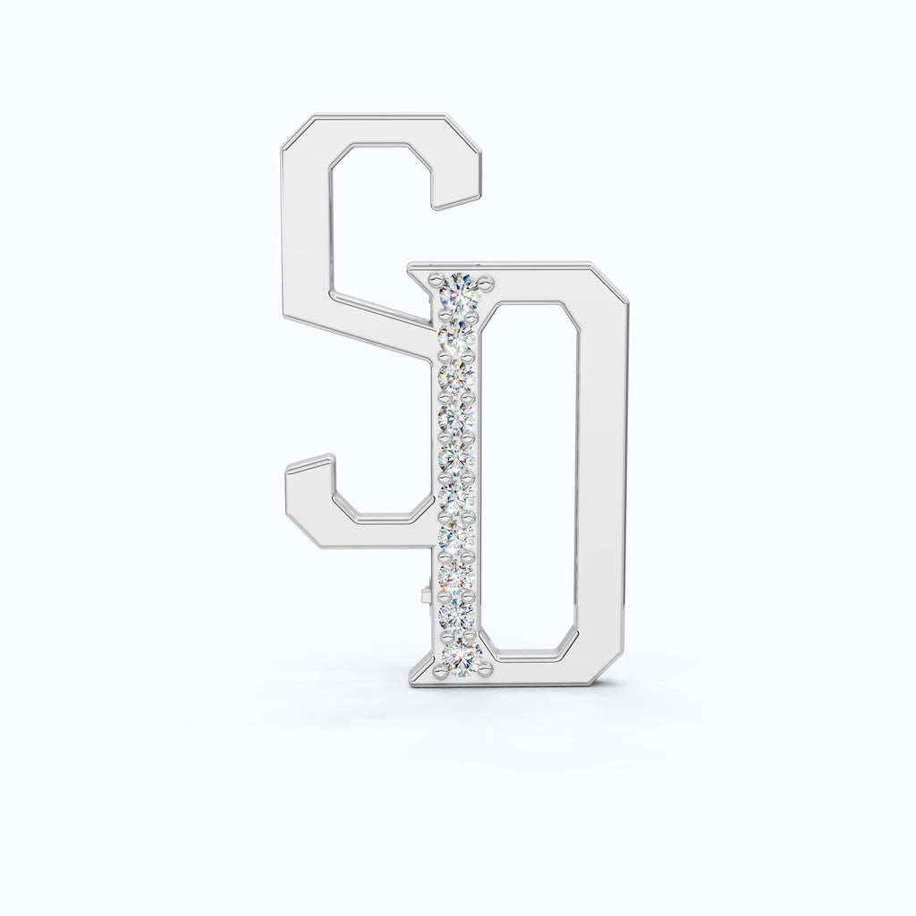 Personalized SD Monogram Brooch in 18K Gold, Custom Letter Brooch Accessories, Luxury Gift for Him