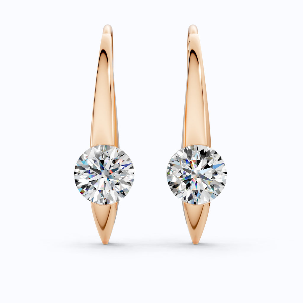 2.00 RCW Round Cut Solitaire Dangle Earrings, Wedding Earrings For Women