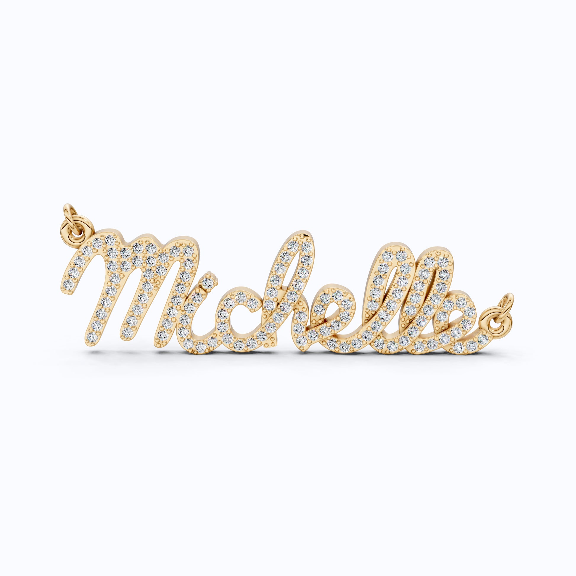 Personalized Script Name Pendant Necklace in 14k Solid Gold, 0.49 TCW Round Cut Lab Diamonds, Customized Jewelry, Birthday Gift for Her