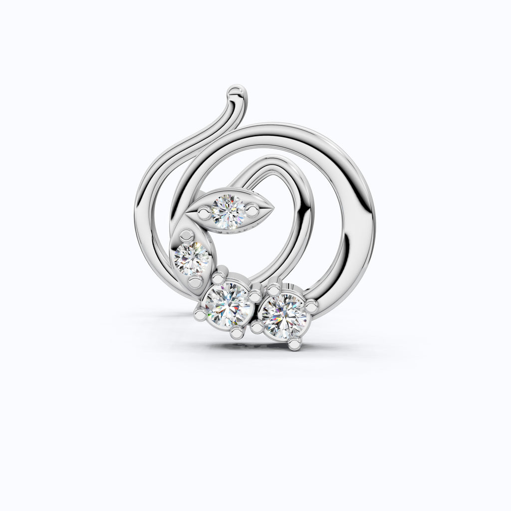 Trendy Spiral Floral Nose Pin in 14K Solid Gold, Handmade Gift for Her, Bridal Accessories, Trending Wedding Gift for Her