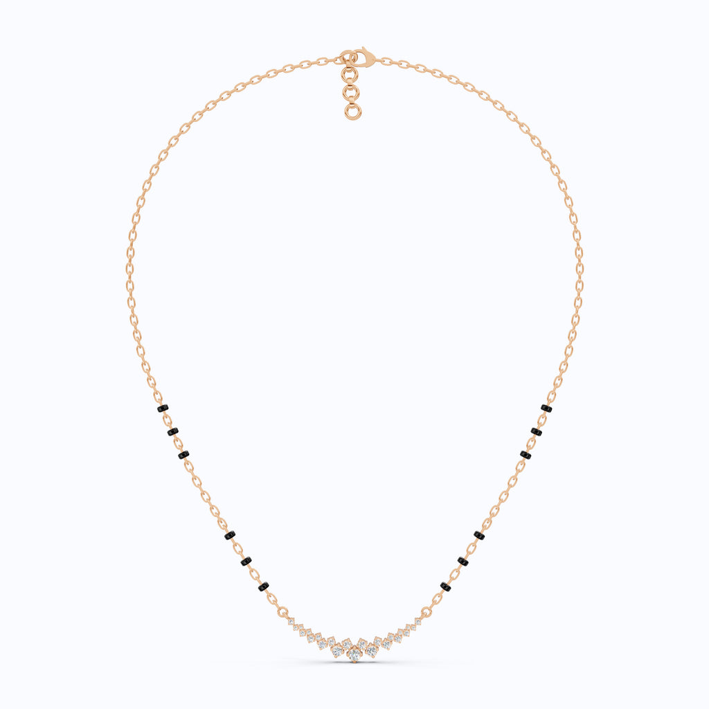 Round Cut Floating Diamond Pendant Necklace For Women, Anniversary Gift