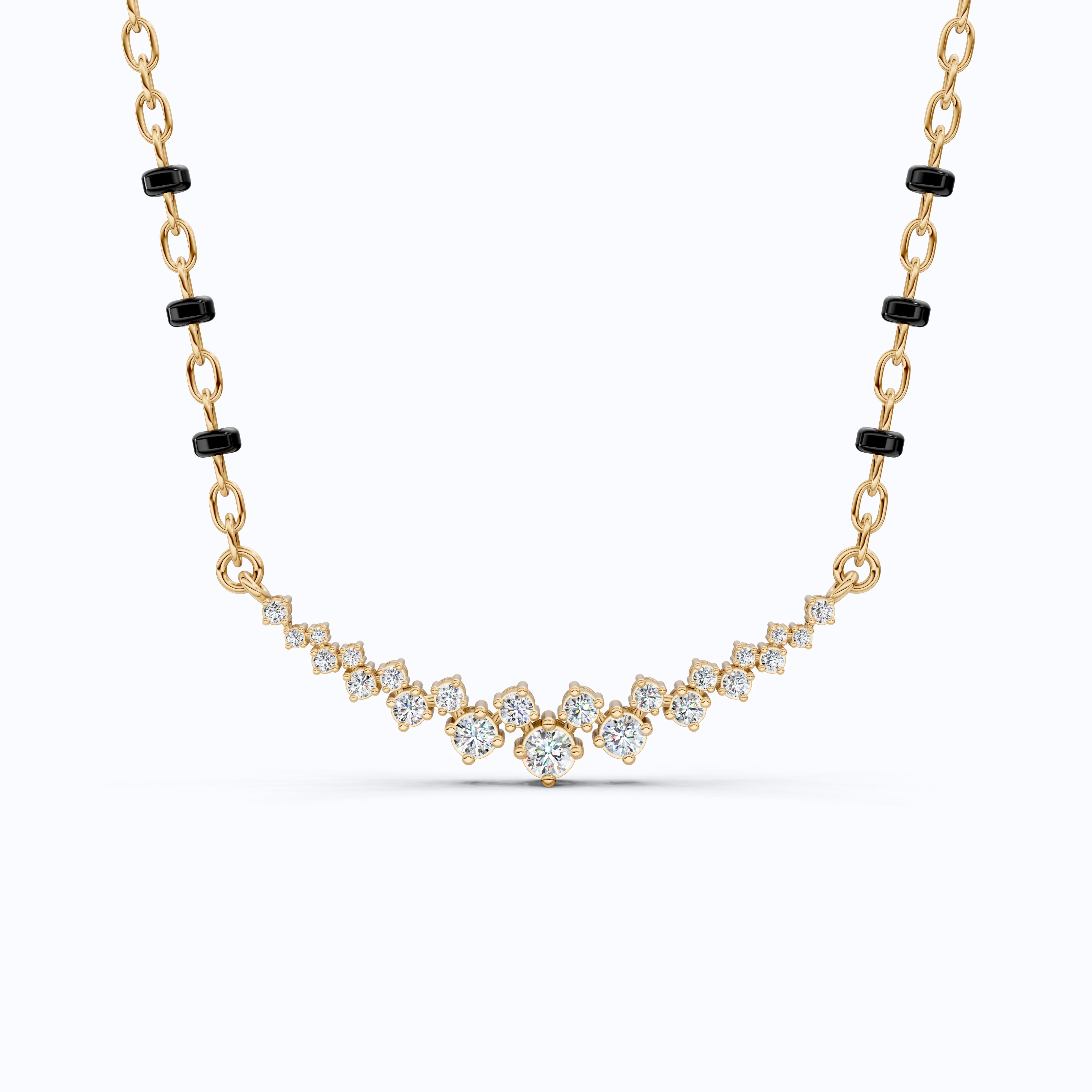 Round Cut Floating Diamond Pendant Necklace For Women, Anniversary Gift