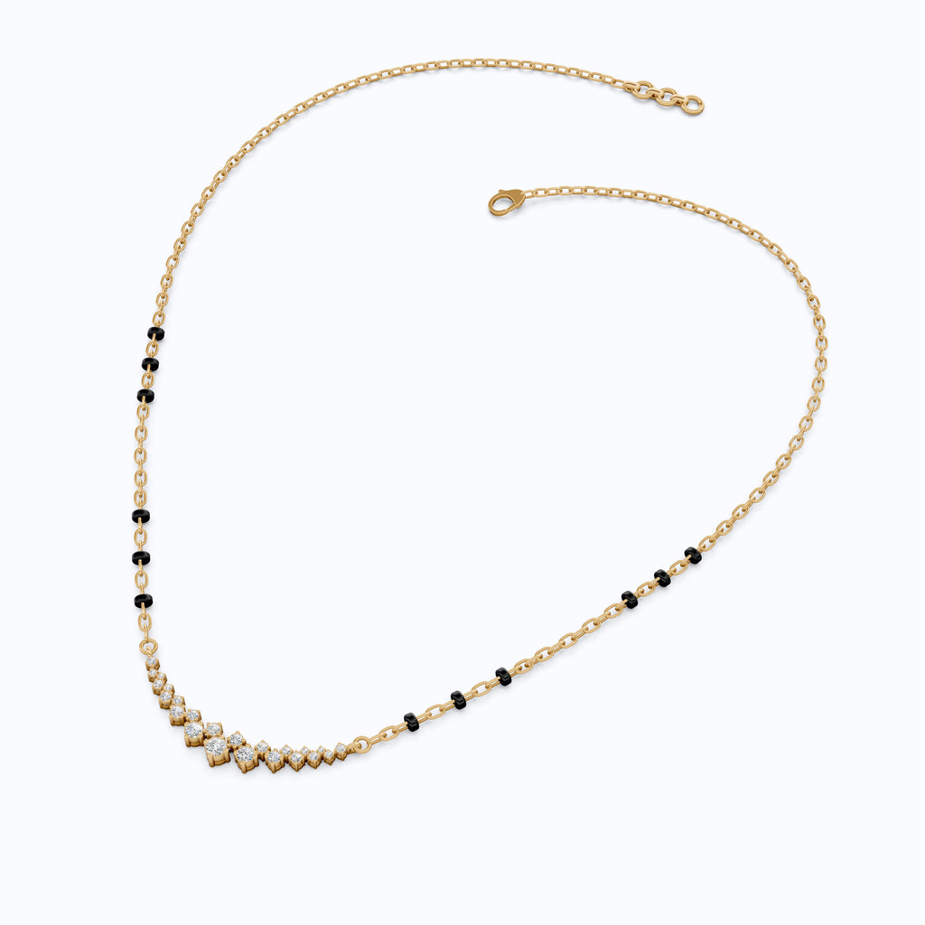 Round Cut Floating Diamond Pendant Necklace For Women, Anniversary Gift