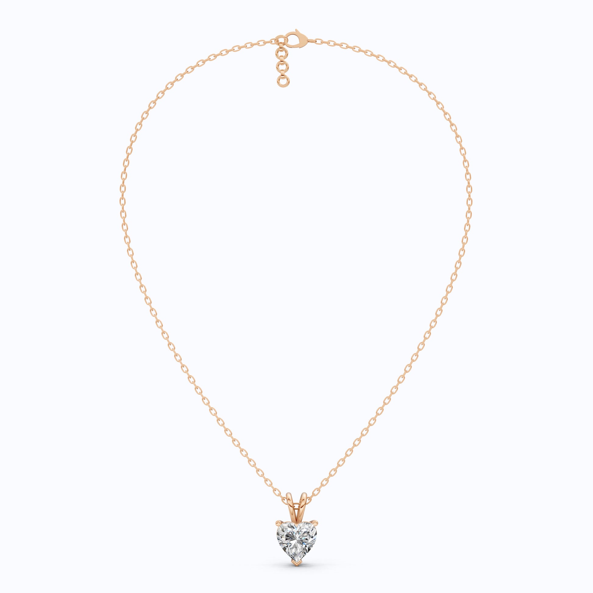 Heart Cut Solitaire Wedding Pendant in Lab Grown Diamond – 14k Gold or Sterling Silver Pendant Gift for Her, Bridal Jewelry, Anniversary Gift
