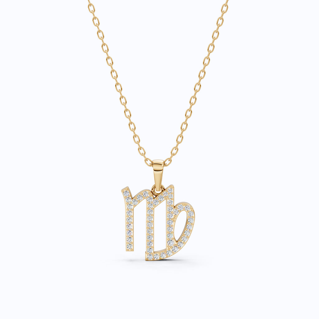 Virgo Zodiac Sign Charm Pendant, Birthday Gift For Women, Dainty Astrology Gift