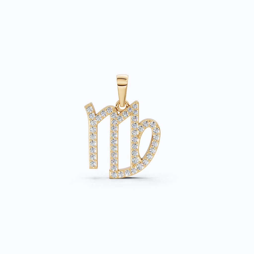Virgo Zodiac Sign Charm Pendant, Birthday Gift For Women, Dainty Astrology Gift