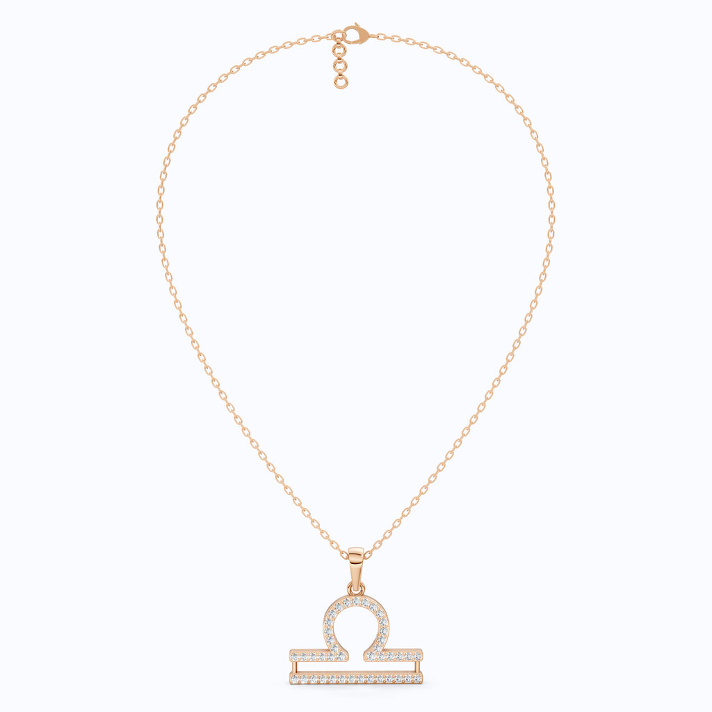 Libra Zodiac Sign Charm Pendant, Birthday Gift For Libra Women