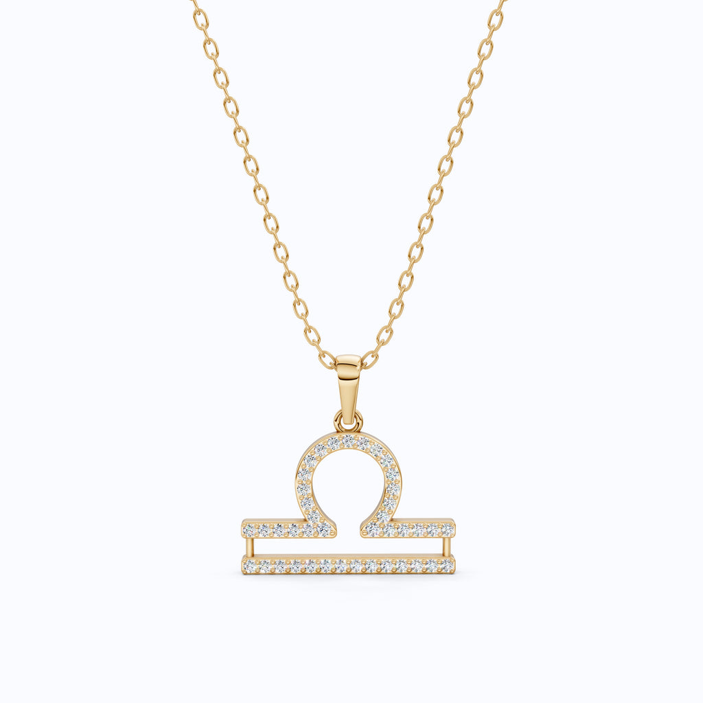 Libra Zodiac Sign Charm Pendant, Birthday Gift For Libra Women
