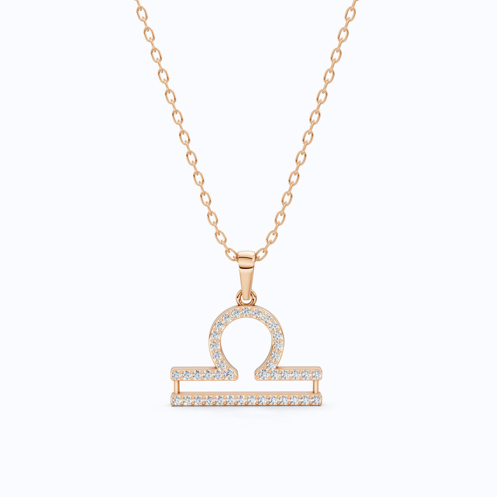 Libra Zodiac Sign Charm Pendant, Birthday Gift For Libra Women