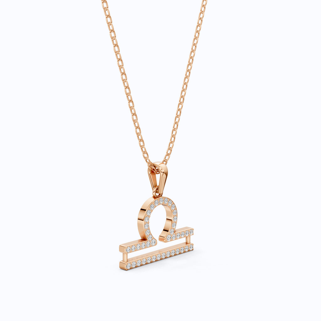 Libra Zodiac Sign Charm Pendant, Birthday Gift For Libra Women