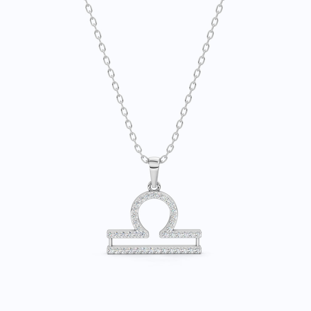 Libra Zodiac Sign Charm Pendant, Birthday Gift For Libra Women