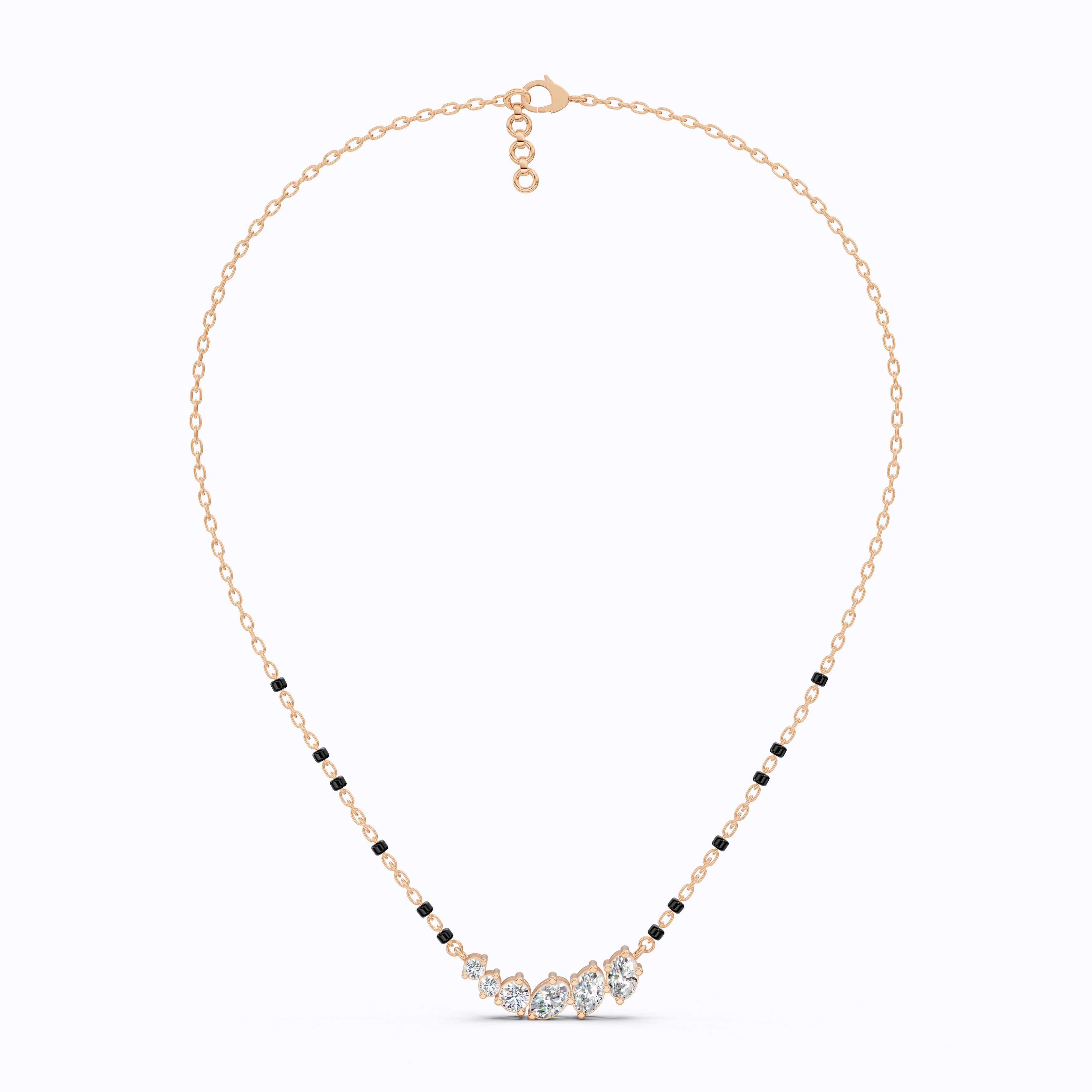 1.89 TCW Oval/Round Cut Lab Grown Diamond Curved Bar Pendant Necklace for Her, Modern Elegant Wedding Jewelry