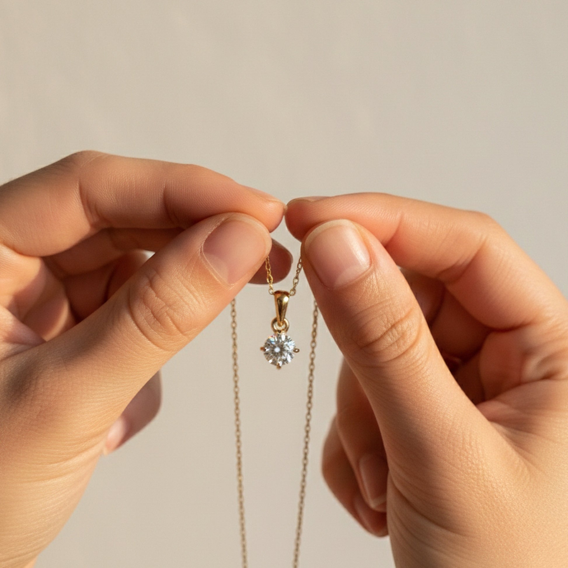 0.50 CT Round Cut Lab Diamond Classic Solitaire Wedding Pendant in 14K Solid Gold, Diamond Pendant Gift for Wife, Everyday Pendant