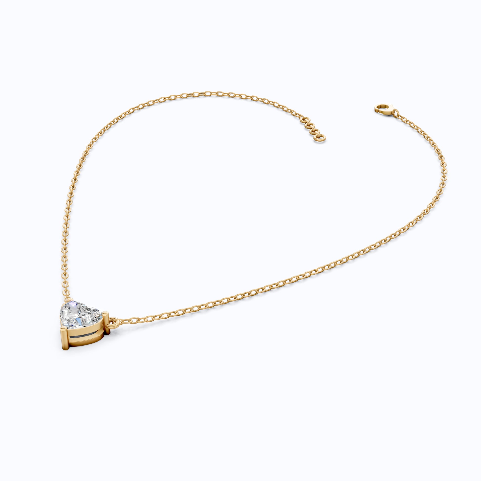 Modern Heart Cut Wedding Solitaire Pendant in 14K Solid Gold, 1.00 CT Heart Cut Lab Grown Diamond, Gift For Her, Bridal Jewelry