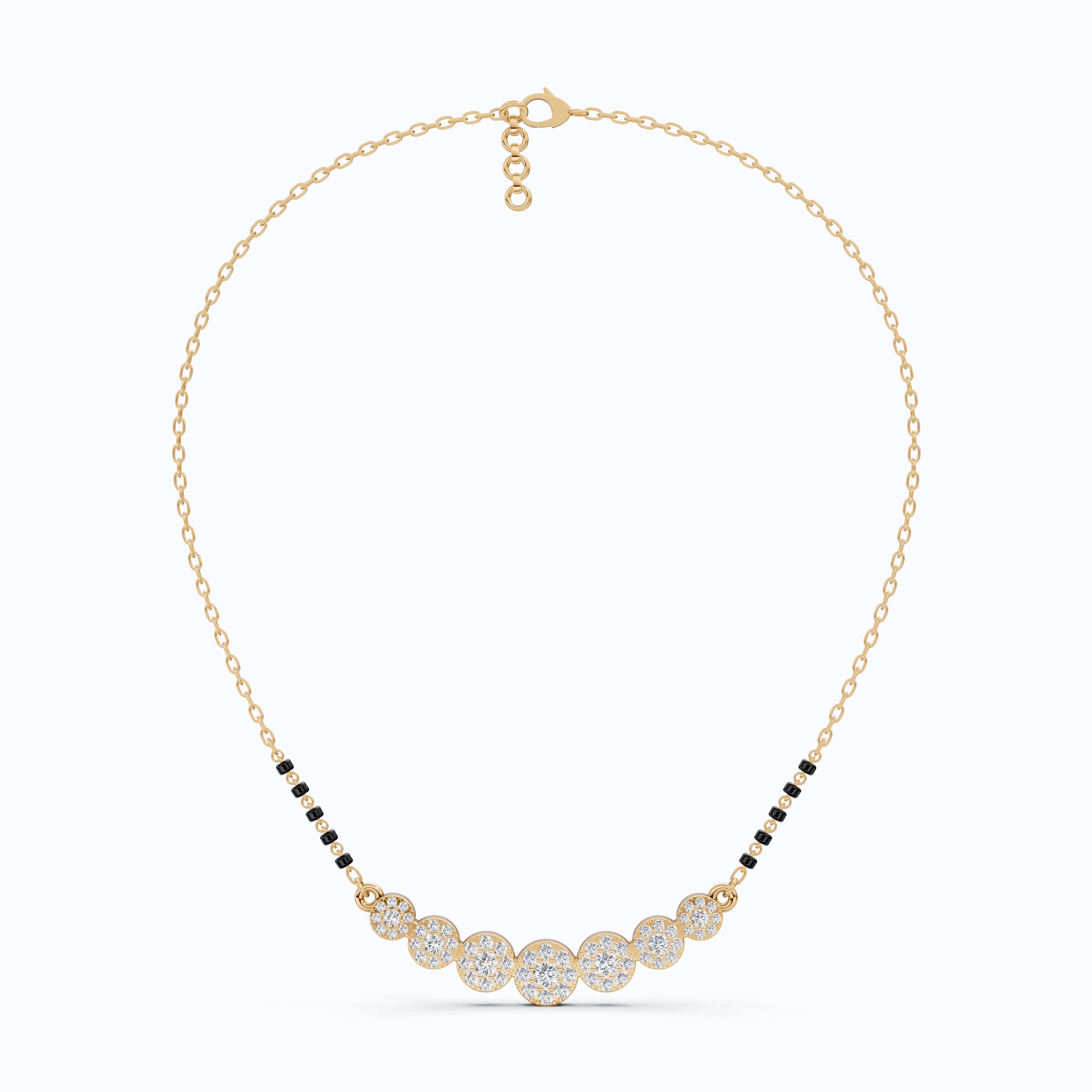 Round Cut Cluster Halo Bar Pendant Necklace in Gold, Handmade Wedding Jewelry