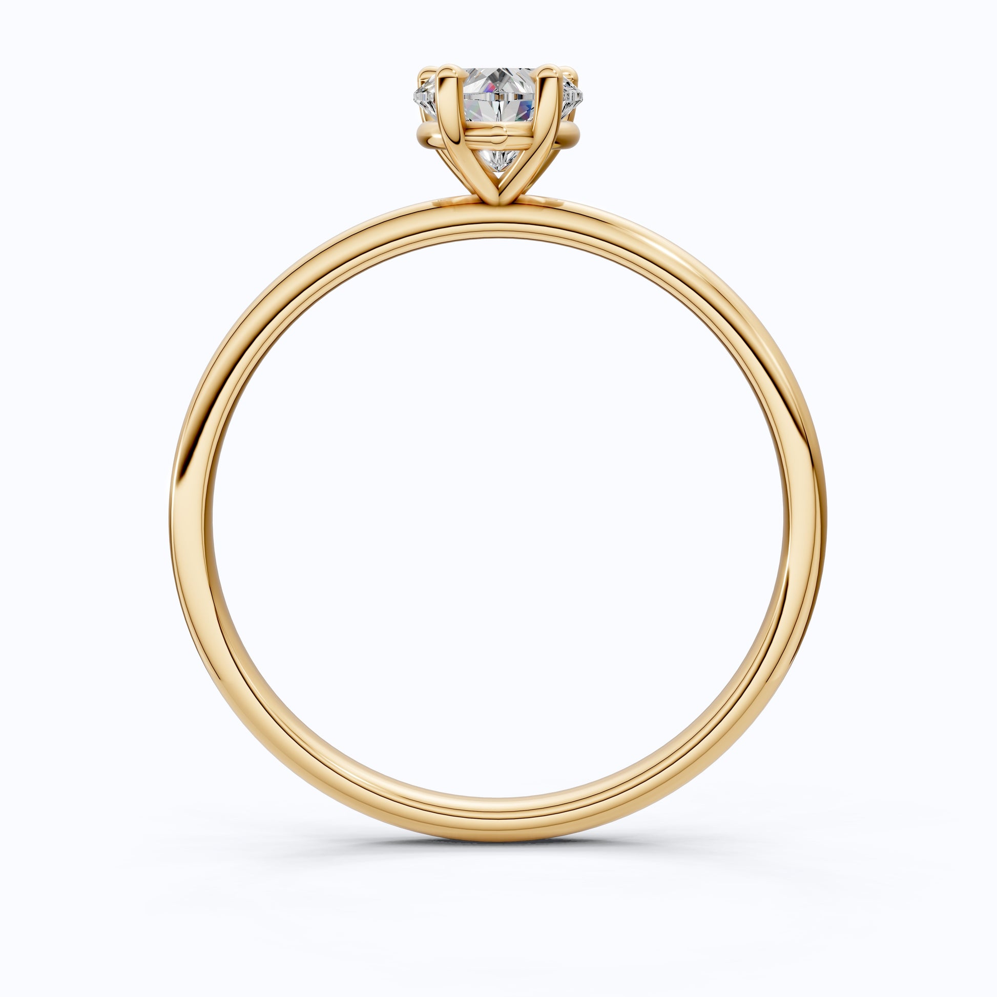 Romantic Heart Cut Solitaire Engagement Ring in 14k Solid Gold, 0.50 CT Heart Cut Lab Grown Diamond, Proposal Ring Gift for