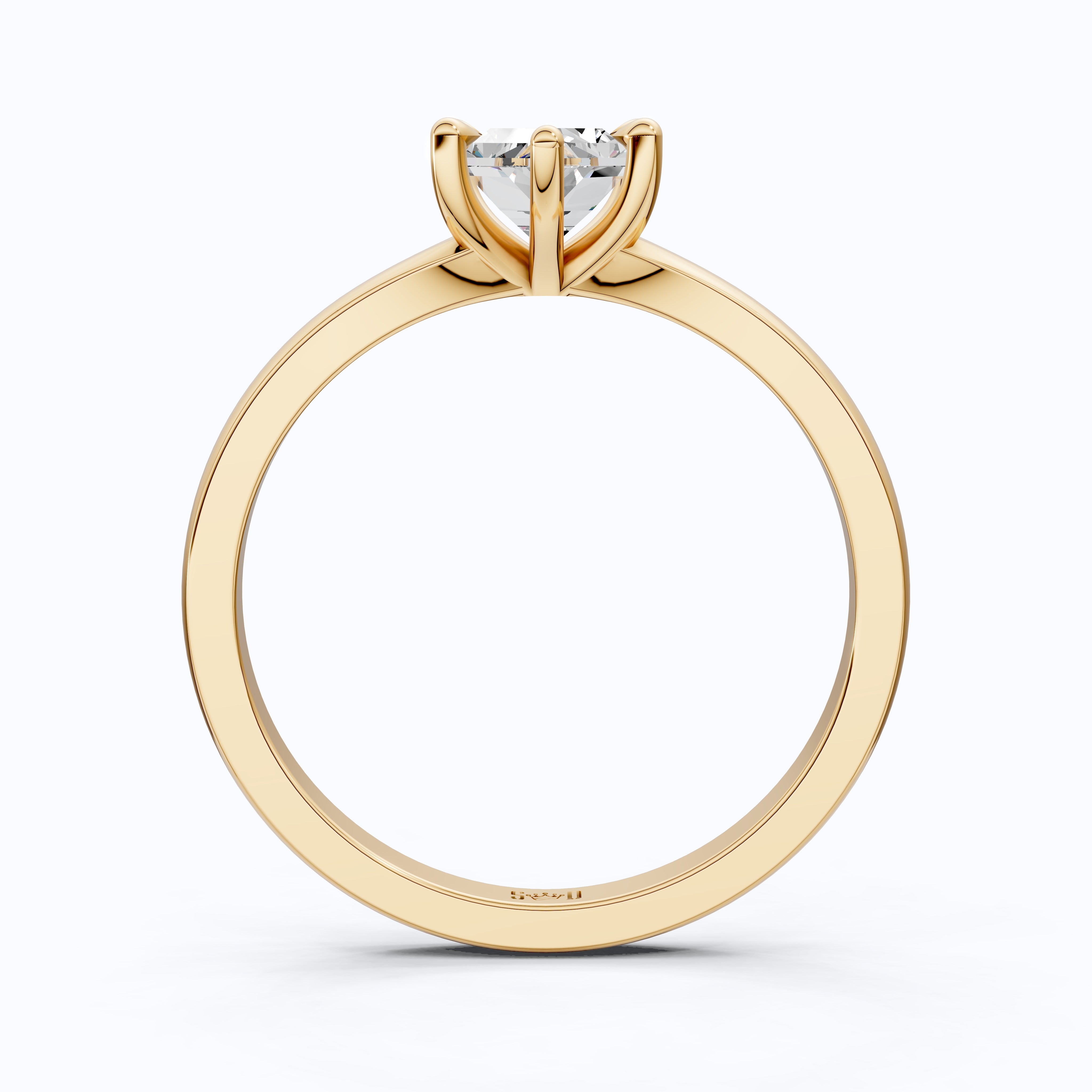 Unique Six Prong Solitaire Engagement Ring in 14k Solid Gold, 1.00 CT Dutch Marquise Cut Lab Created Diamond, Promise Ring, Gift for Women