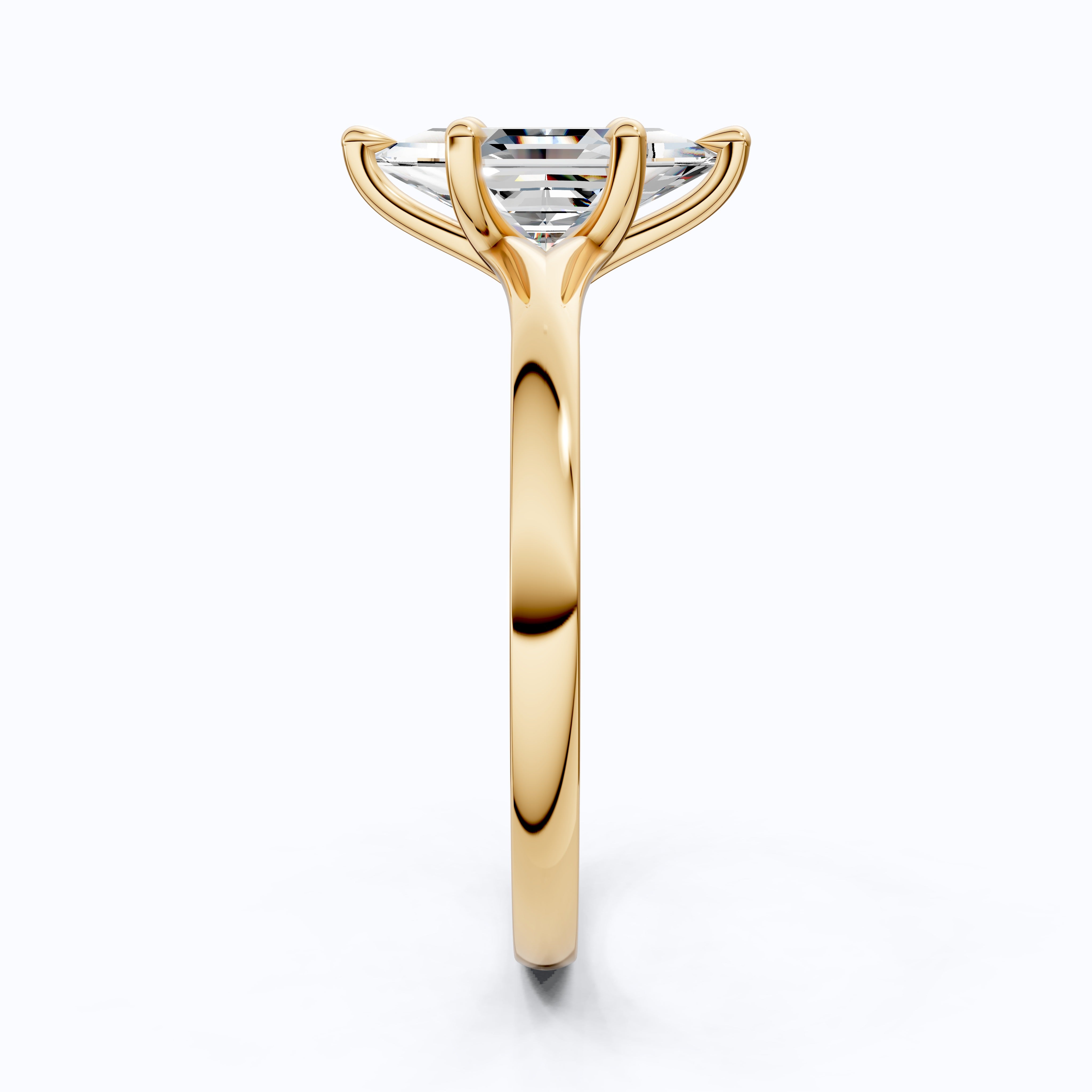 Unique Six Prong Solitaire Engagement Ring in 14k Solid Gold, 1.00 CT Dutch Marquise Cut Lab Created Diamond, Promise Ring, Gift for Women