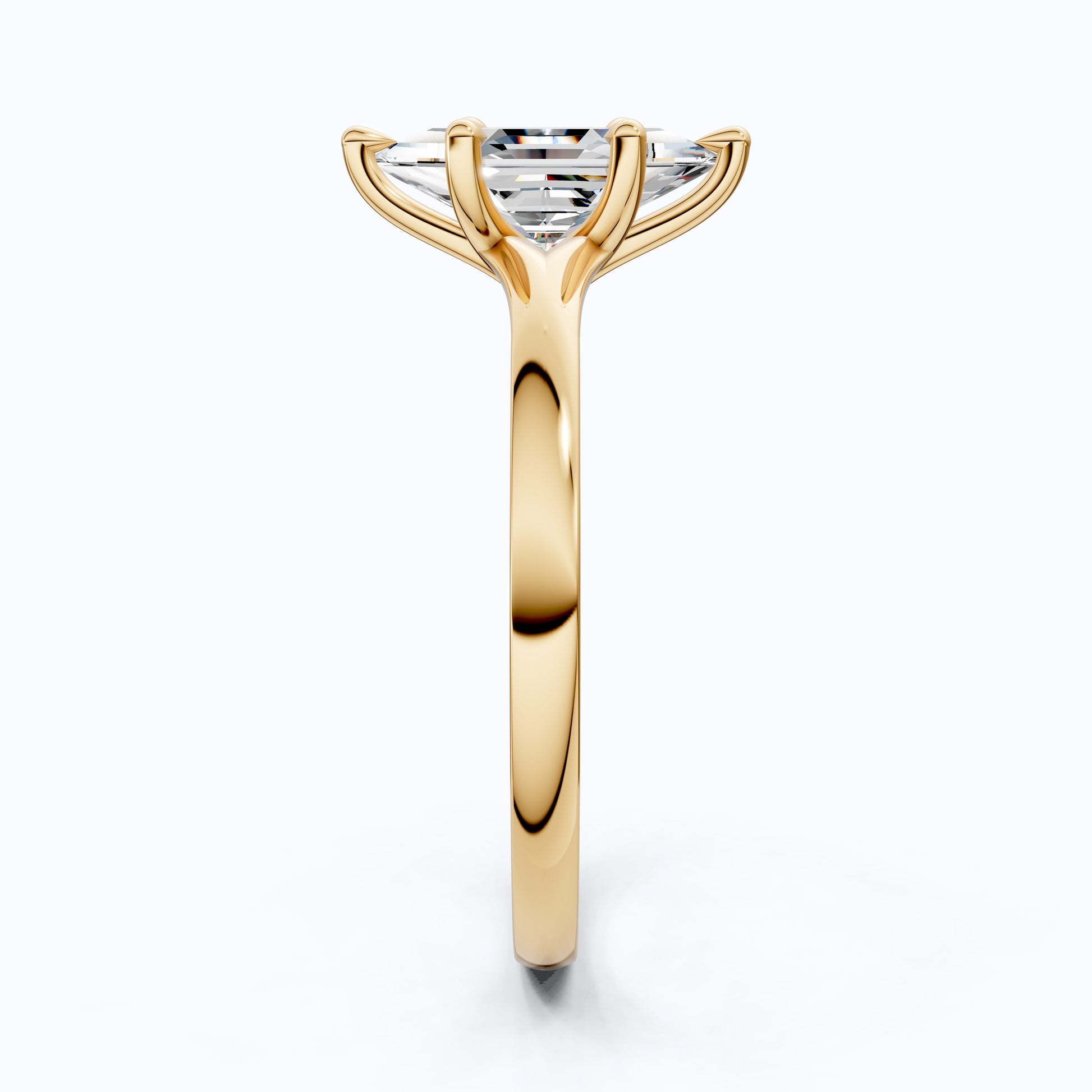 Unique Six Prong Solitaire Engagement Ring in 14k Solid Gold, 1.00 CT Dutch Marquise Cut Lab Created Diamond, Promise Ring, Gift for Women