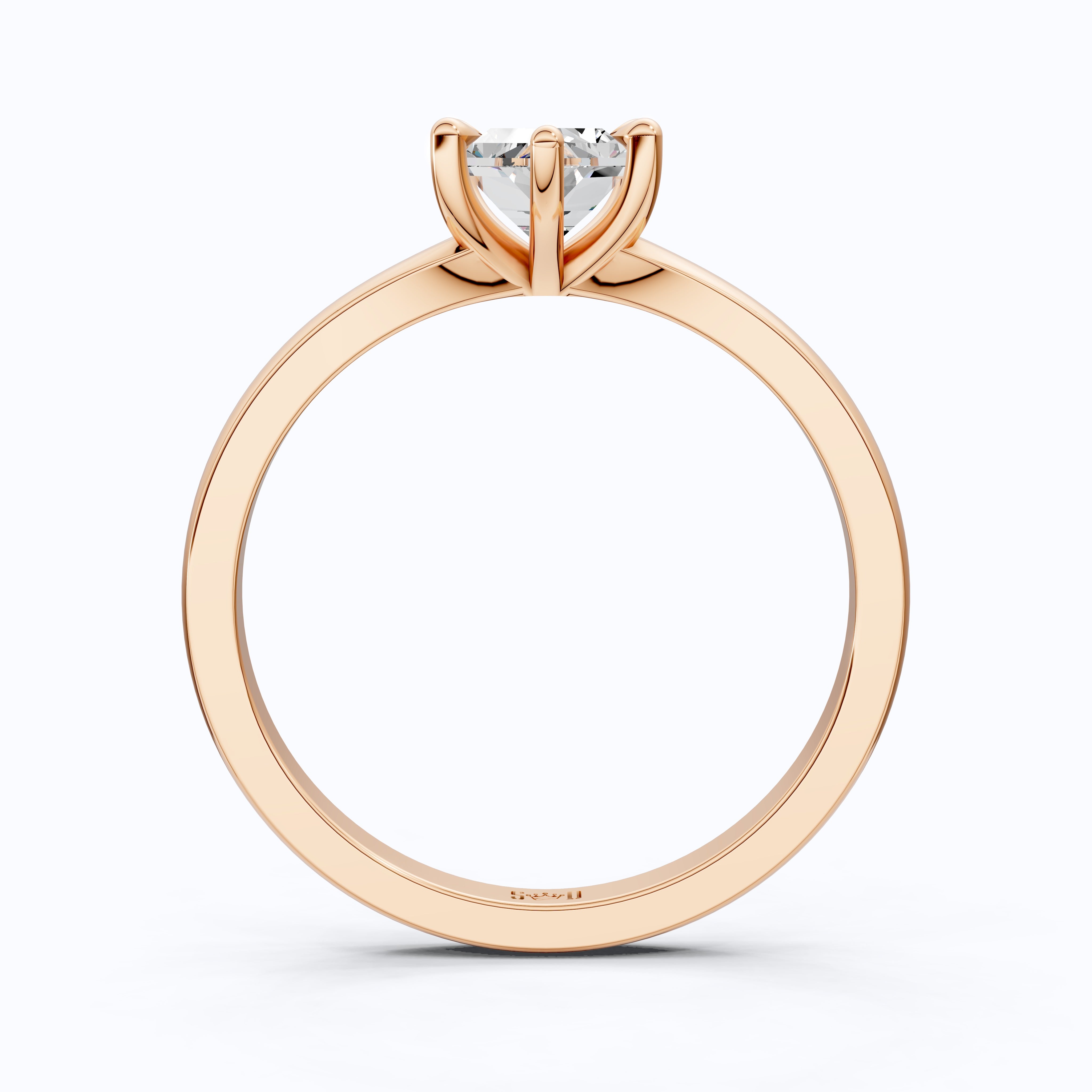 Unique Six Prong Solitaire Engagement Ring in 14k Solid Gold, 1.00 CT Dutch Marquise Cut Lab Created Diamond, Promise Ring, Gift for Women