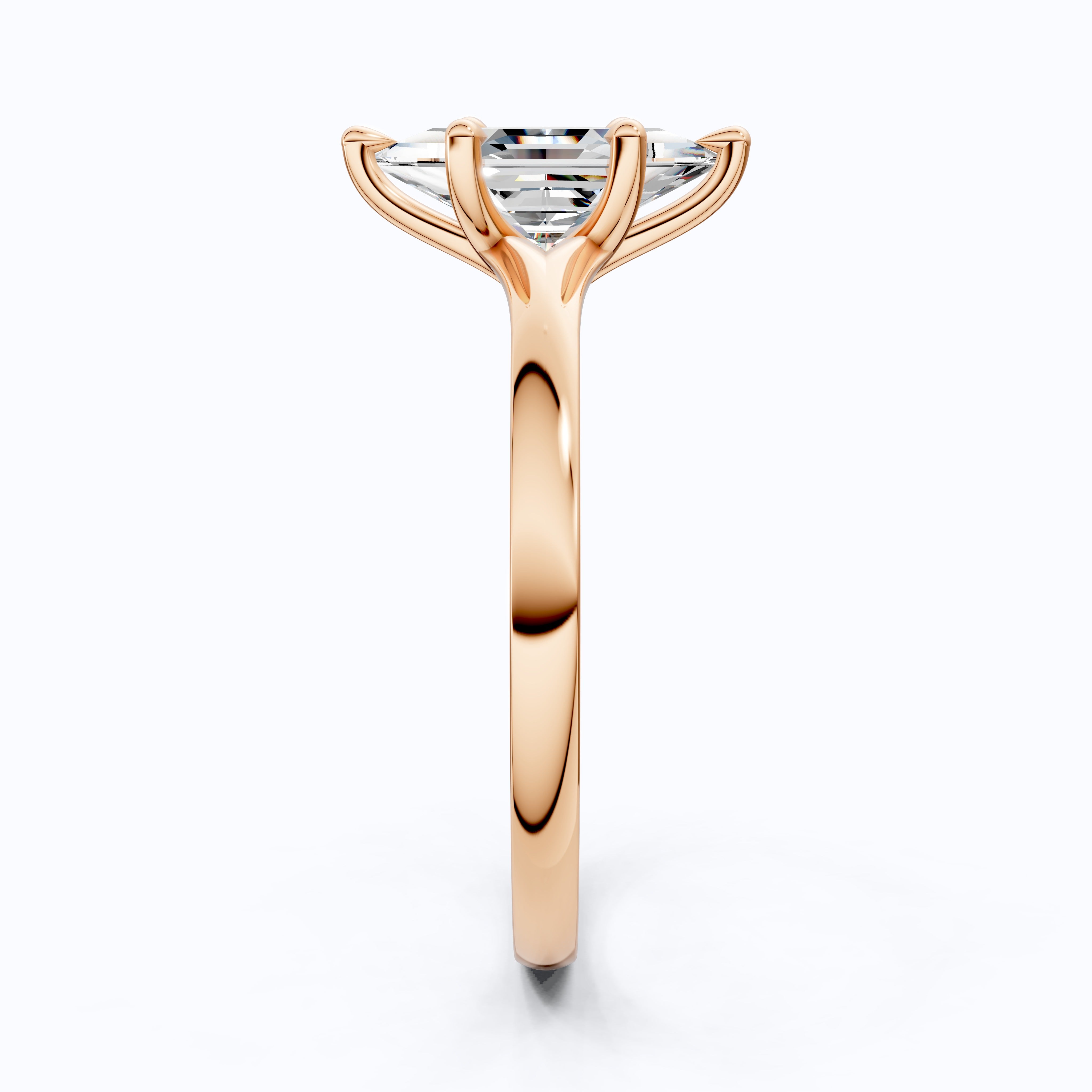 Unique Six Prong Solitaire Engagement Ring in 14k Solid Gold, 1.00 CT Dutch Marquise Cut Lab Created Diamond, Promise Ring, Gift for Women
