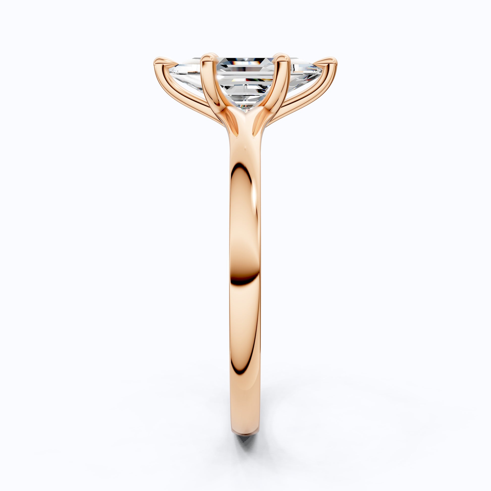Unique Six Prong Solitaire Engagement Ring in 14k Solid Gold, 1.00 CT Dutch Marquise Cut Lab Created Diamond, Promise Ring, Gift for Women