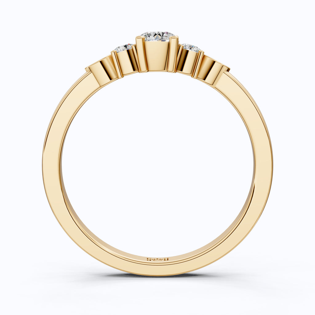 Elegant Five Stone Lab Diamond Stacker Ring, Anniversary Gift