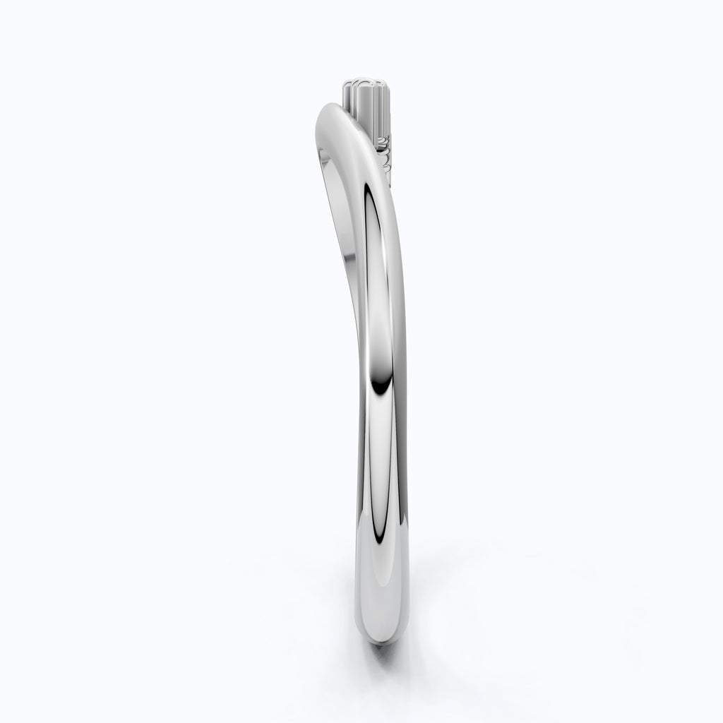 Tiara Curved Wedding Simple Ring For Women