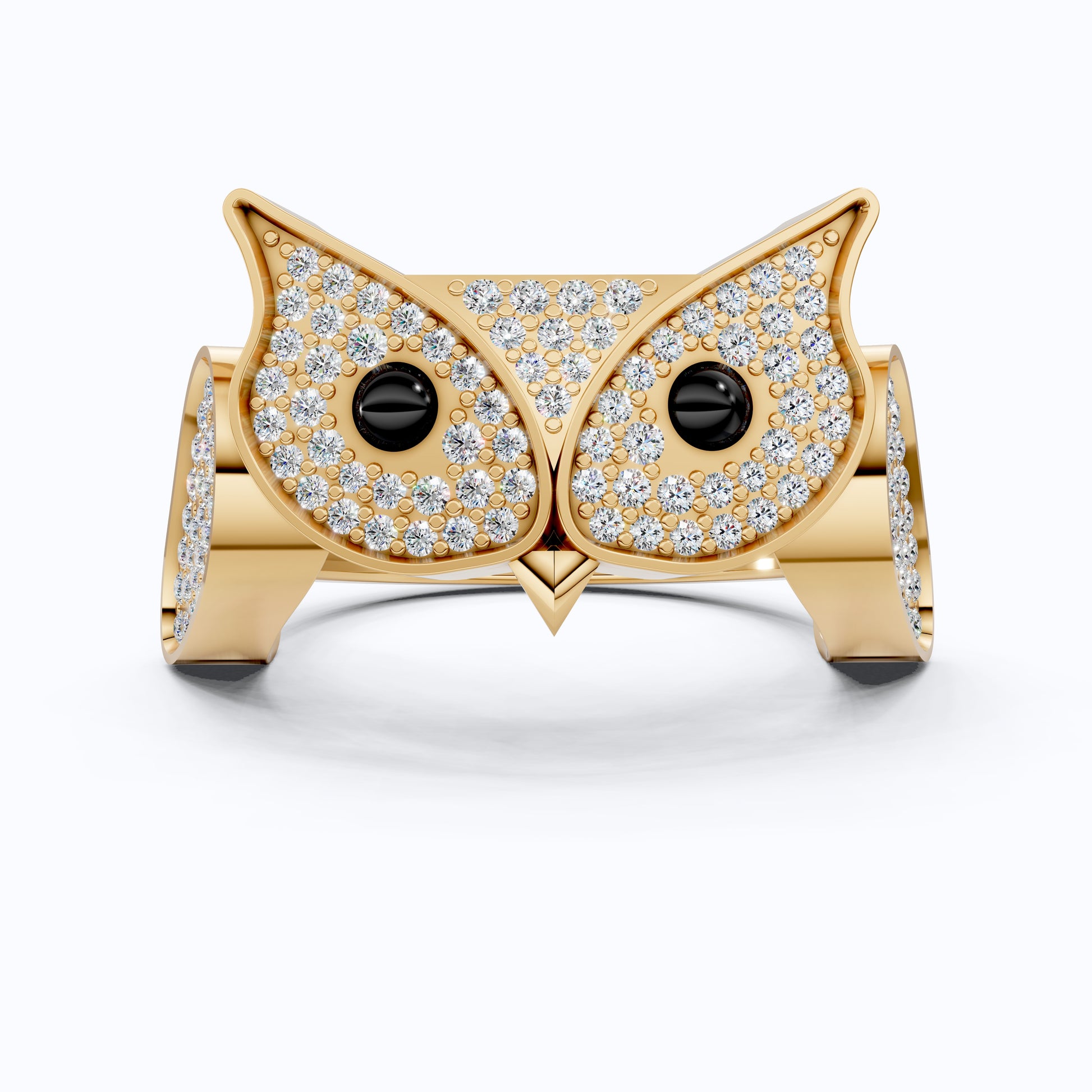 Unique Owl Bird Hip-Hop Wedding Ring, Iced Out Jewelry