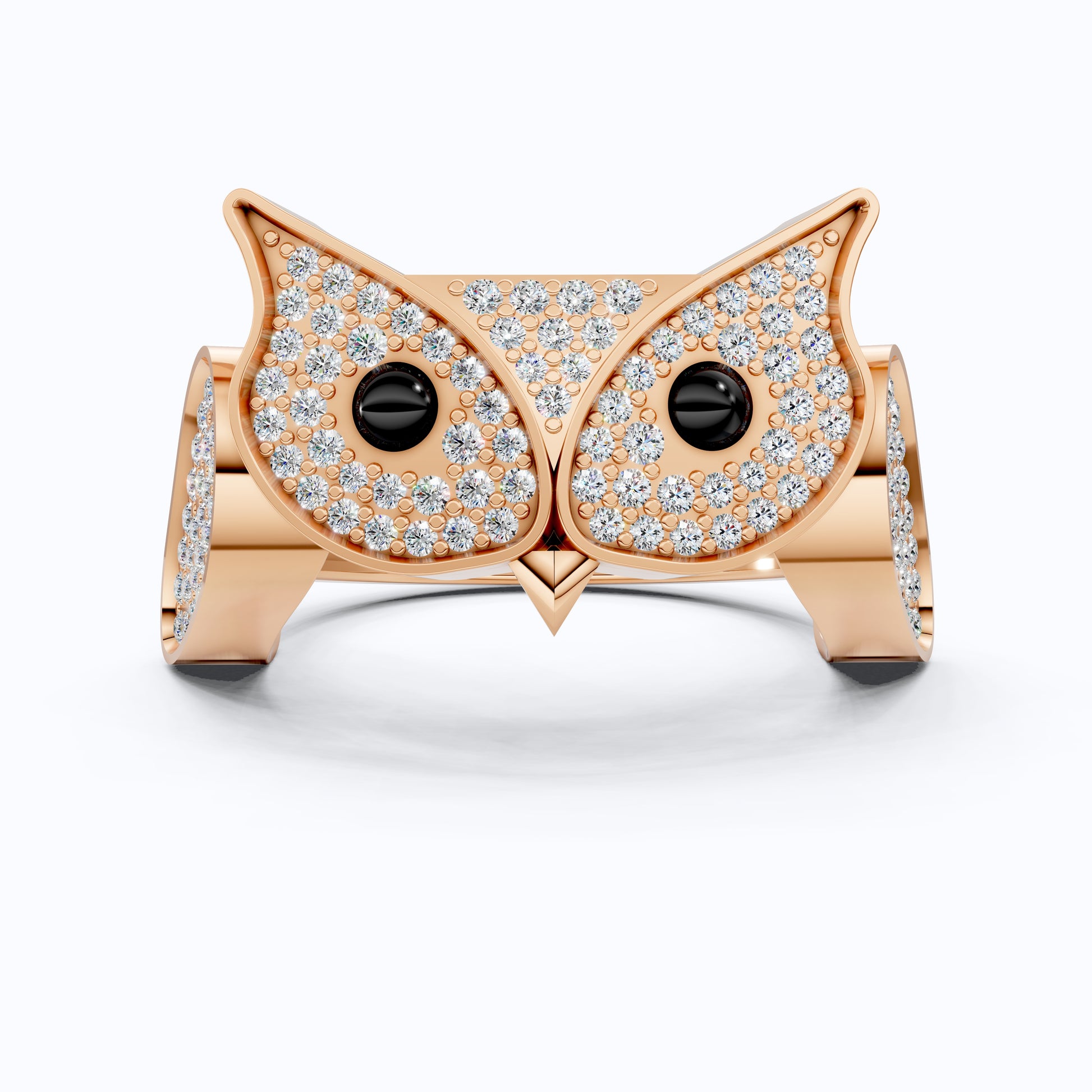 Unique Owl Bird Hip-Hop Wedding Ring, Iced Out Jewelry