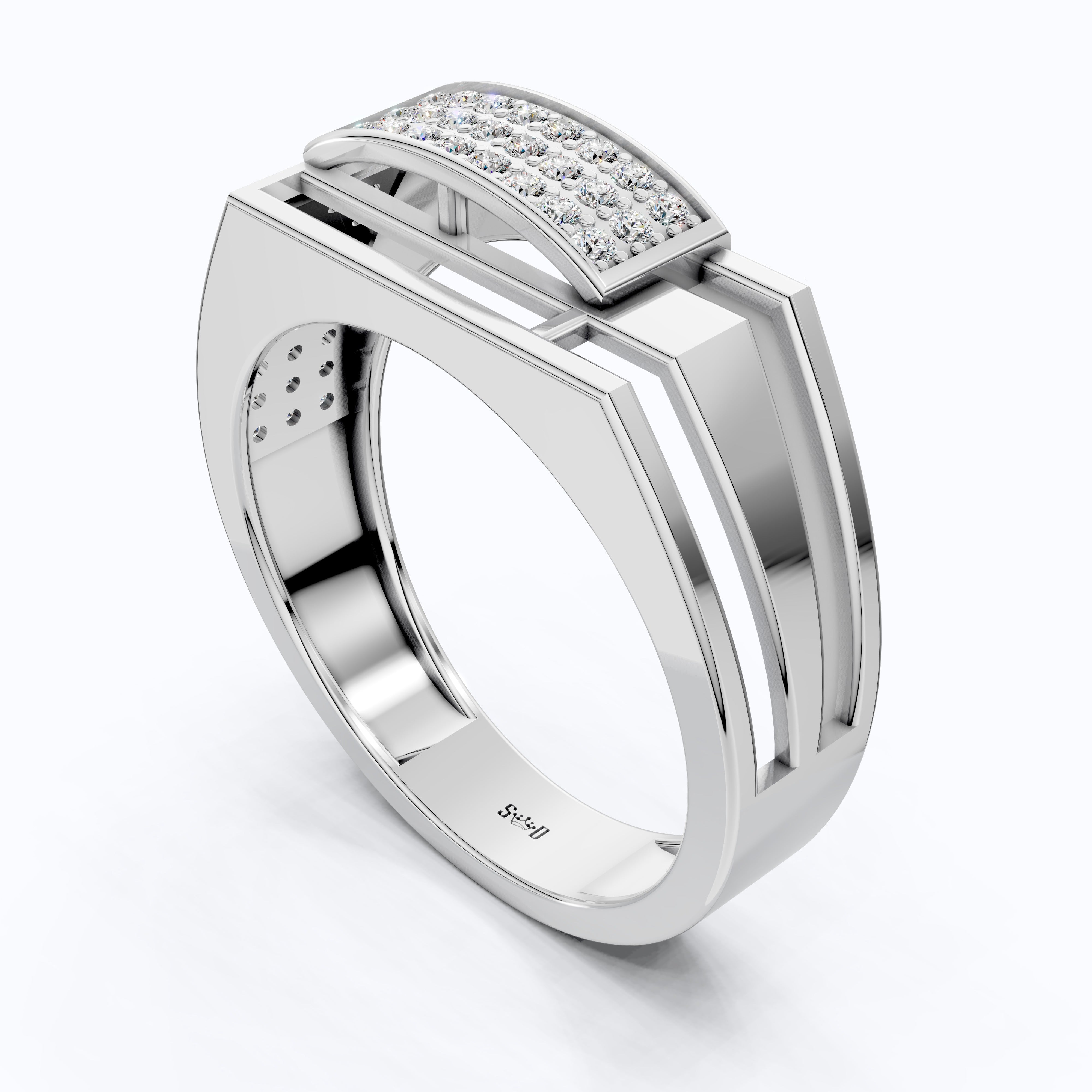Round Cut Men’s Modern Wedding Band Jewelry, Gift for Him