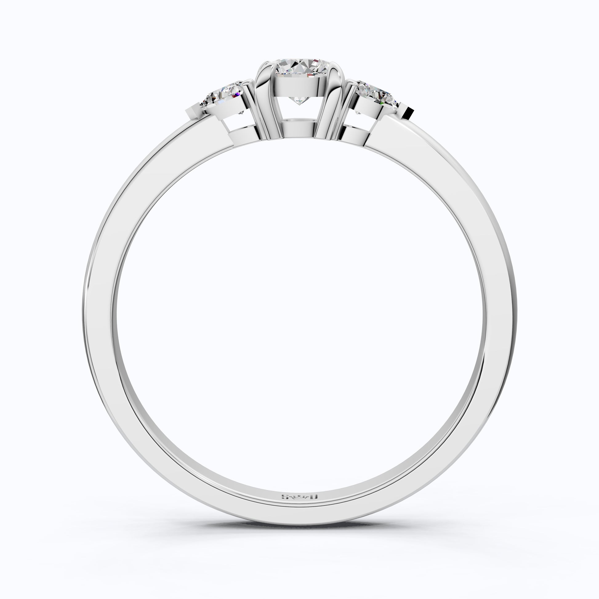 Pear/Round Cut Simple Stacker Wedding Ring, Anniversary Gift