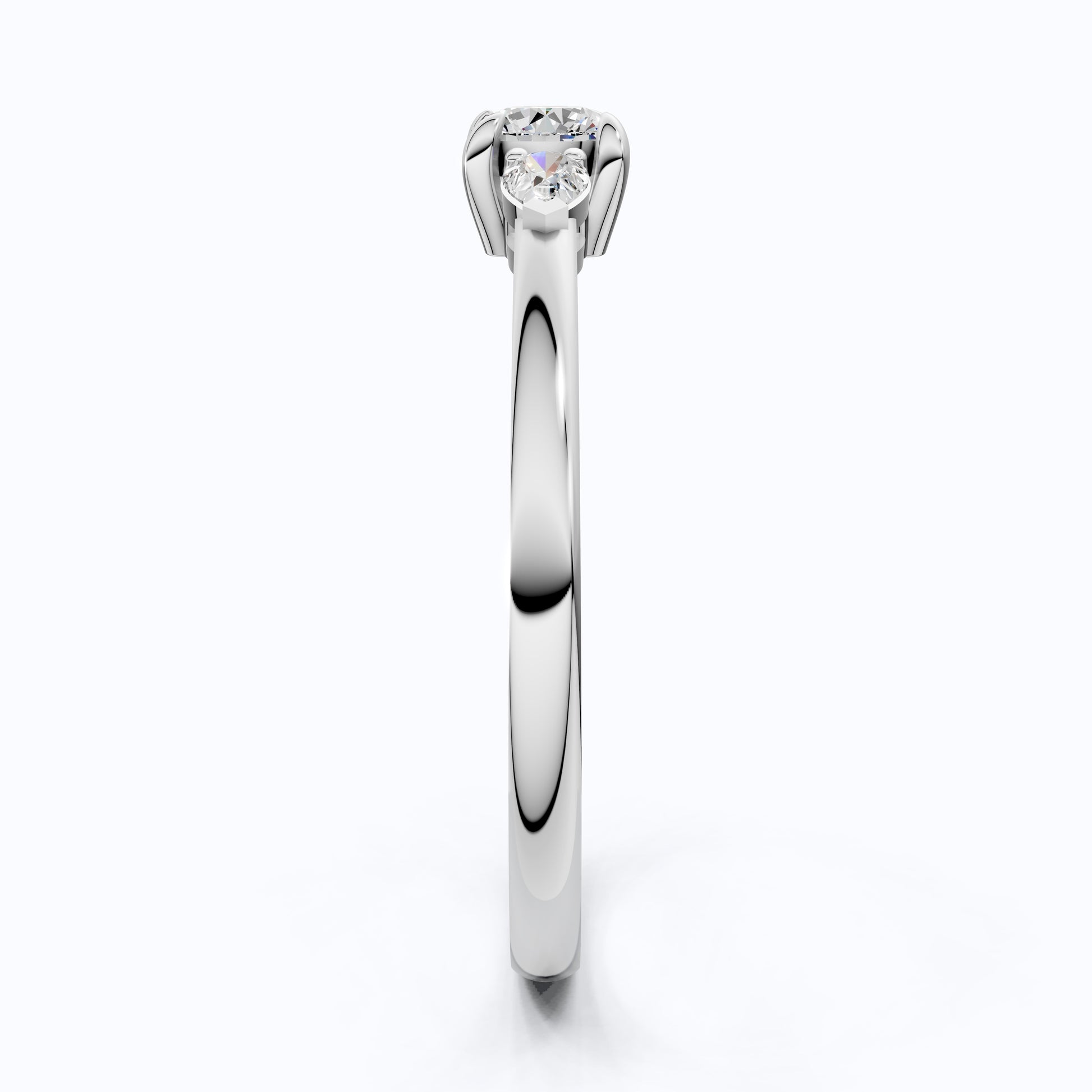 Pear/Round Cut Simple Stacker Wedding Ring, Anniversary Gift