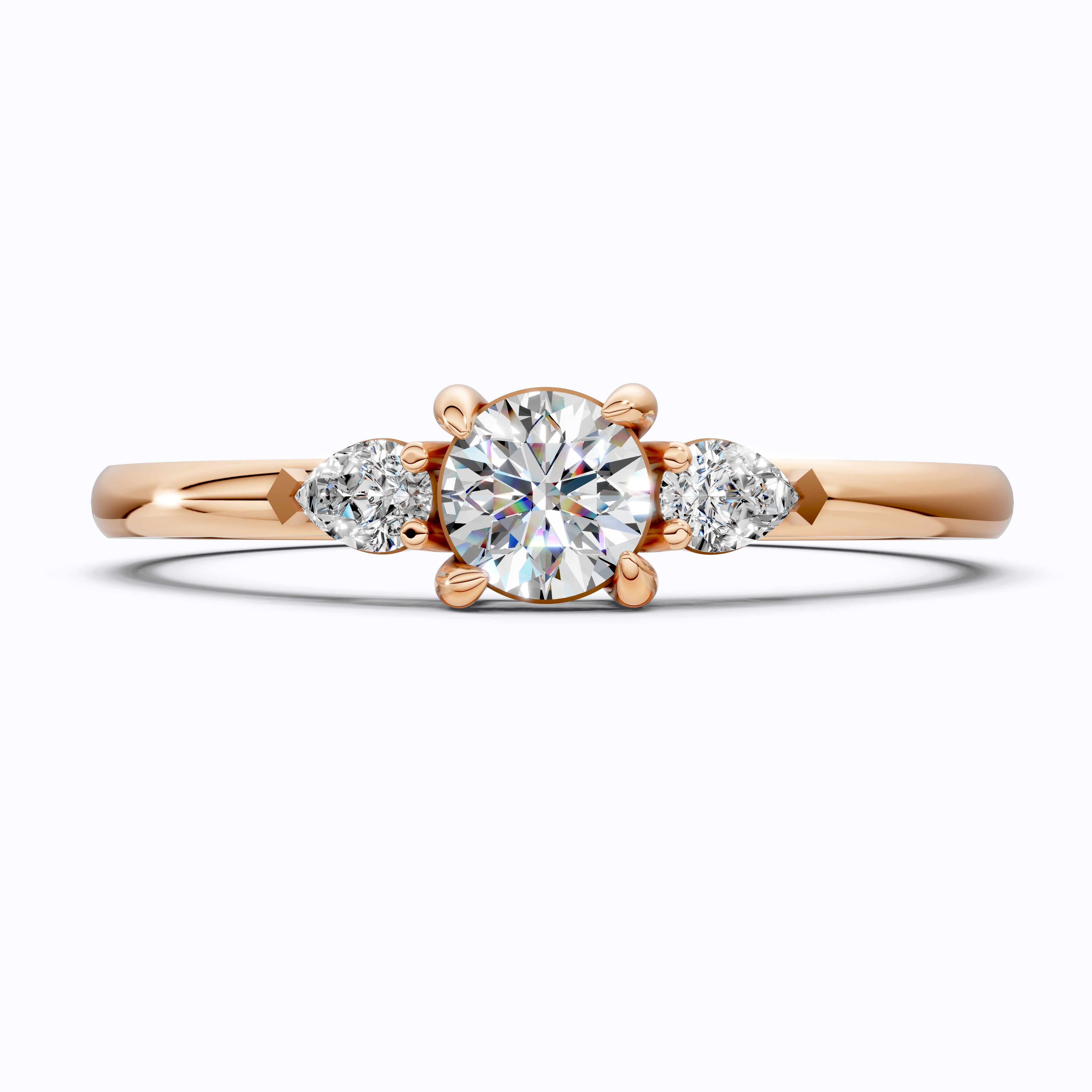 Pear/Round Cut Simple Stacker Wedding Ring, Anniversary Gift