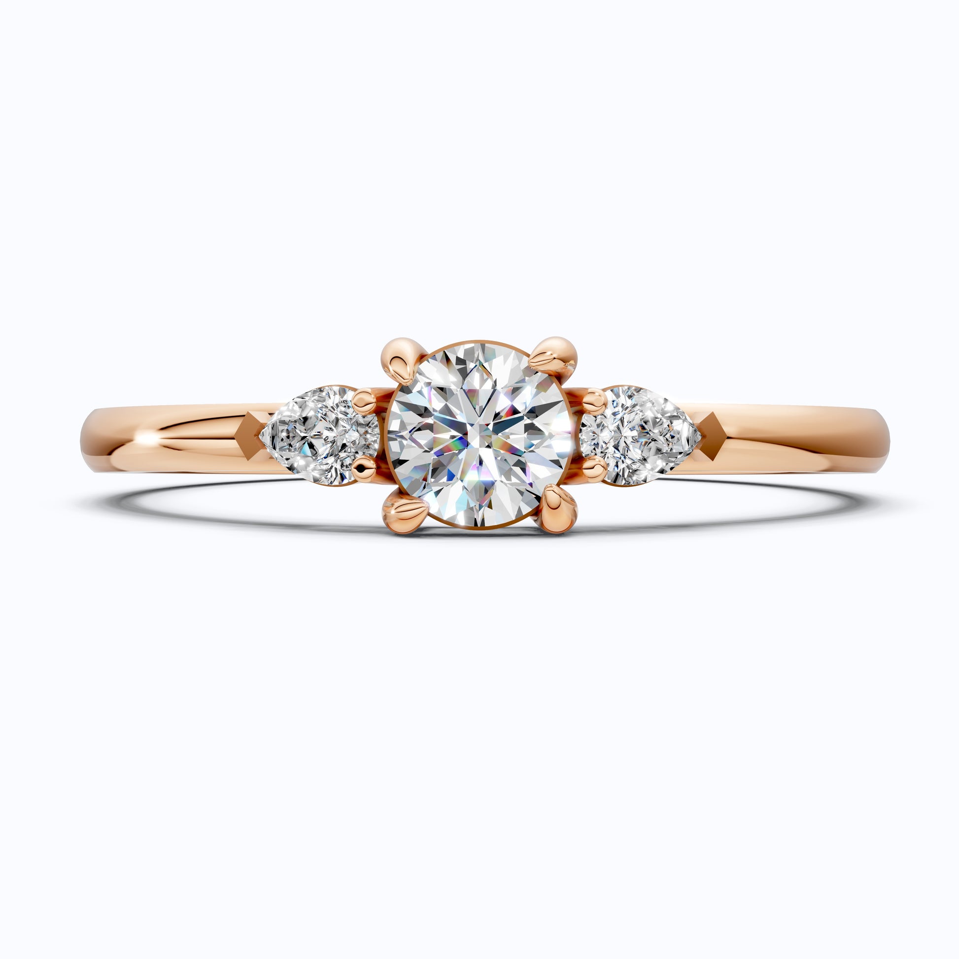 Pear/Round Cut Simple Stacker Wedding Ring, Anniversary Gift