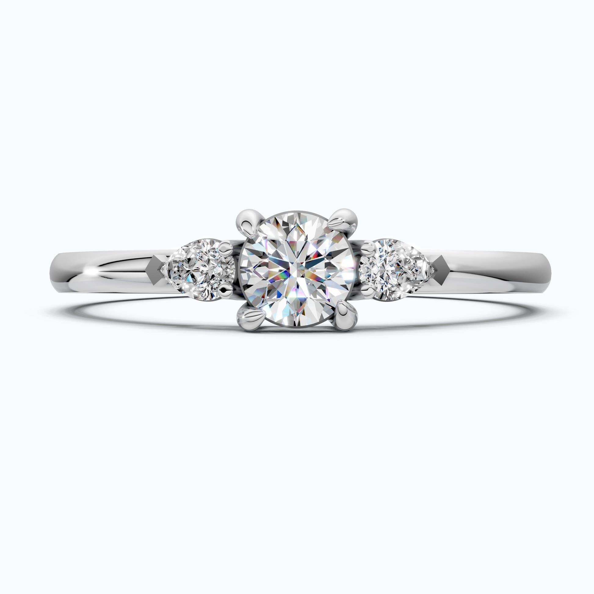 Pear/Round Cut Simple Stacker Wedding Ring, Anniversary Gift
