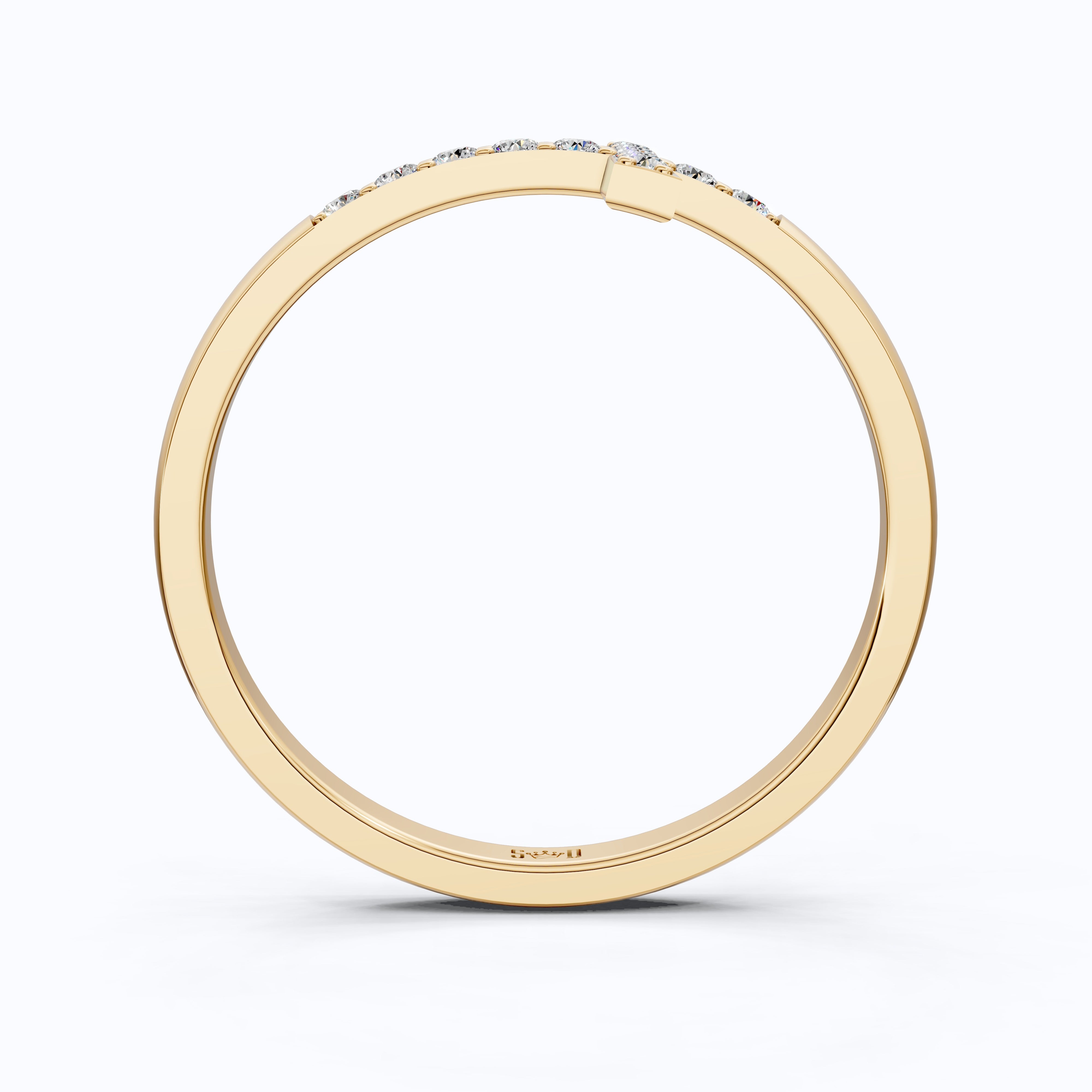 Classic Pavé Cross Promise Ring in Lab Grown Diamond – 14K Solid Gold, Minimalist Religious Ring, Everyday Jewelry Gift