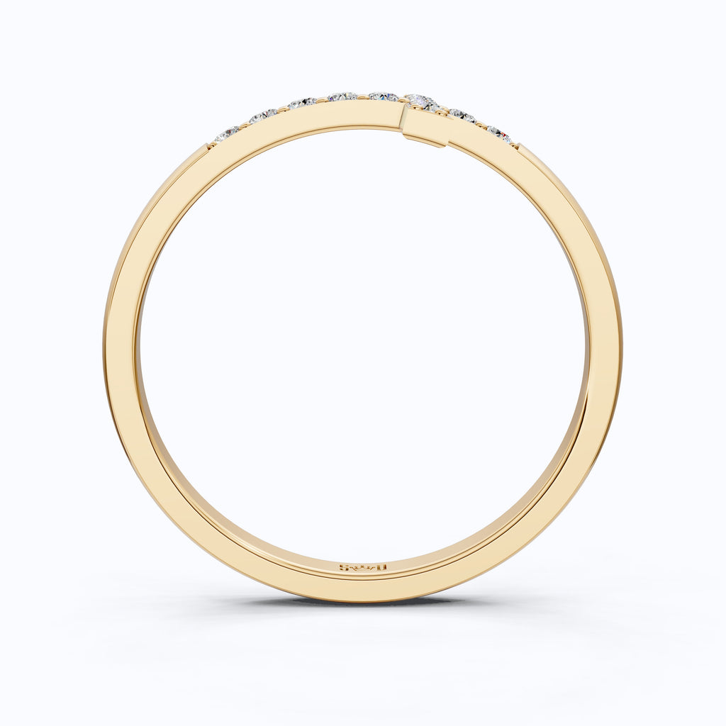 Classic Pavé Cross Promise Ring in Lab Grown Diamond – 14K Solid Gold, Minimalist Religious Ring, Everyday Jewelry Gift
