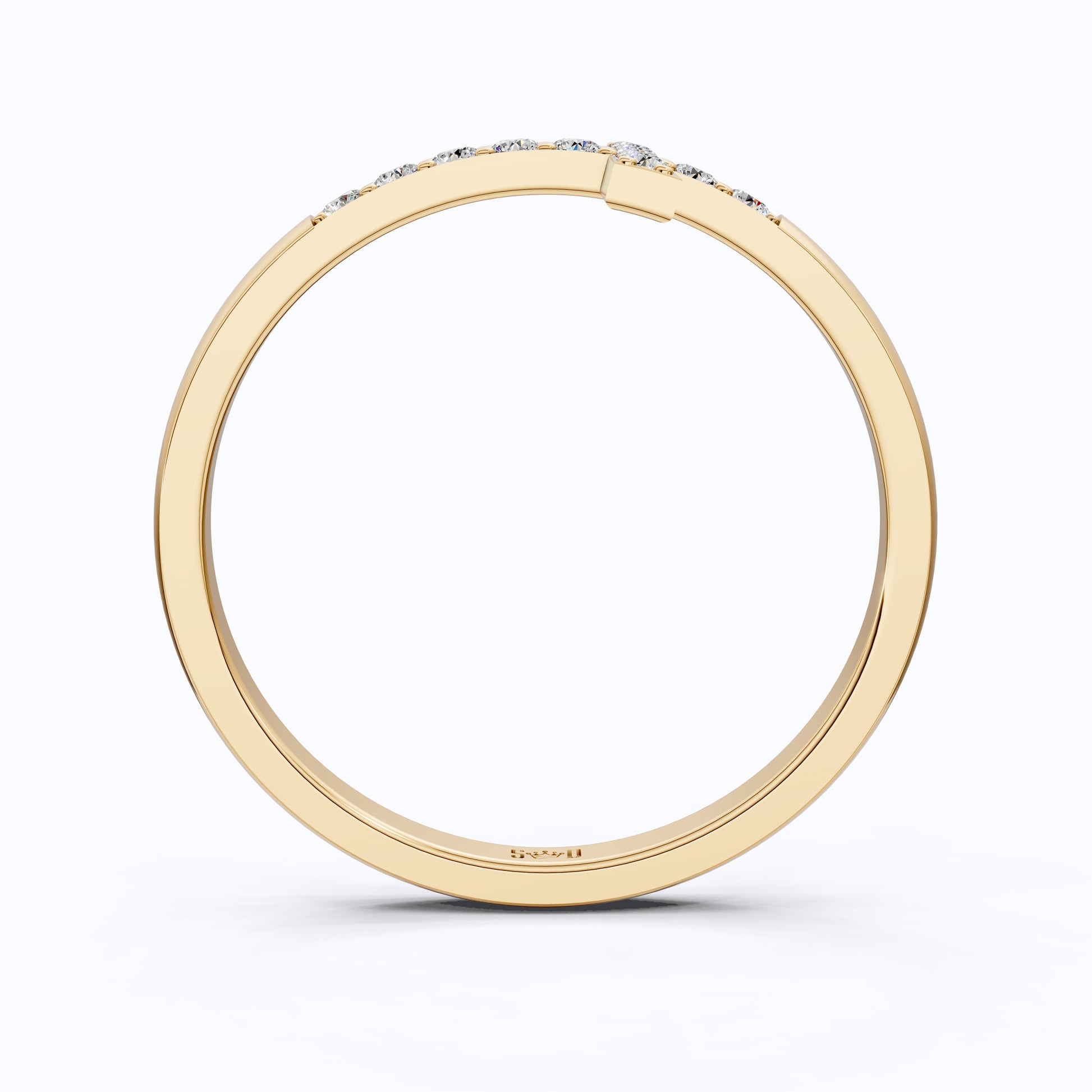 Classic Pavé Cross Promise Ring in Lab Grown Diamond – 14K Solid Gold, Minimalist Religious Ring, Everyday Jewelry Gift