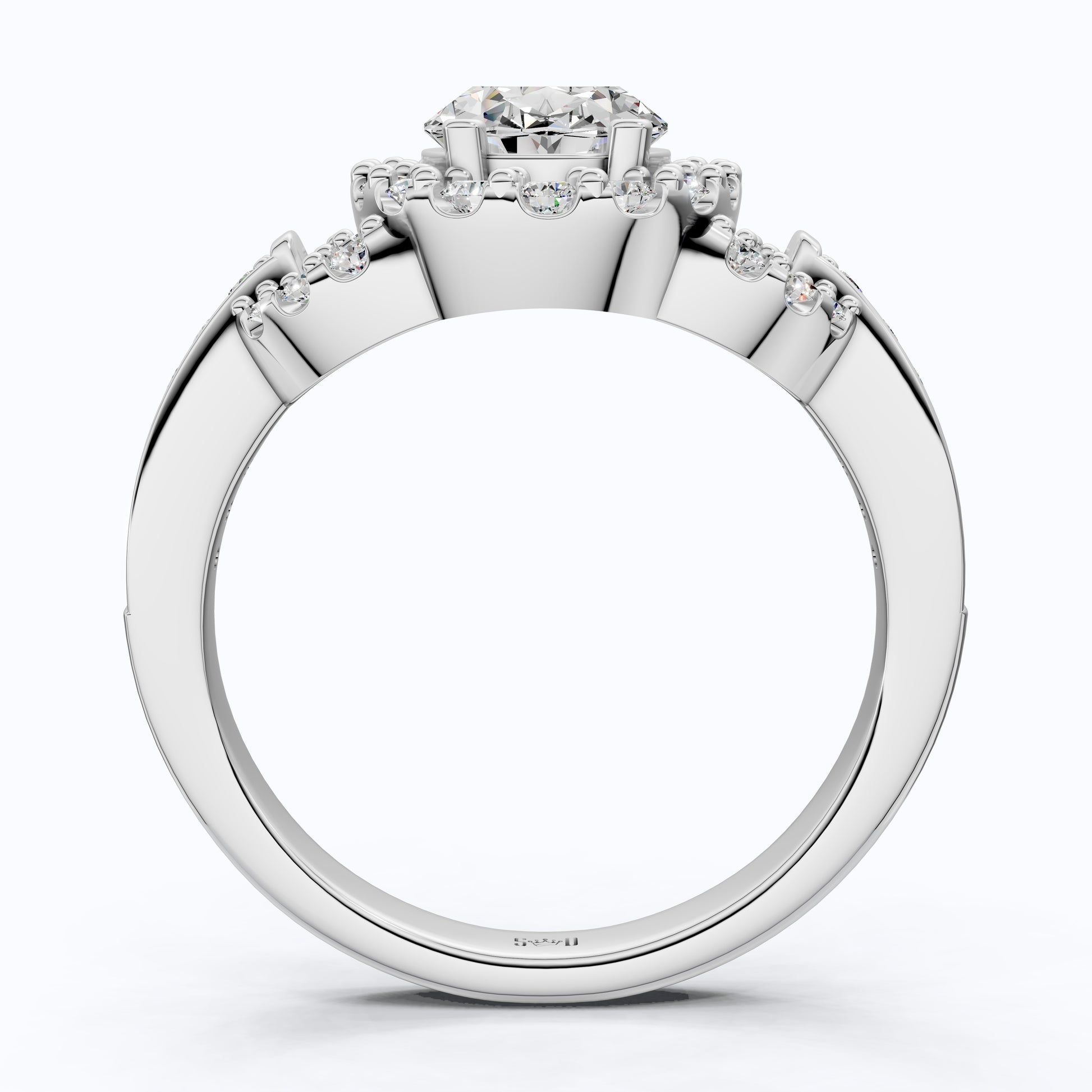 Elegant Oval Double Halo Pave Engagement Ring in 14k Solid Gold, 1.25 CT Oval Cut Lab Created Diamonds, Anniversary Gift