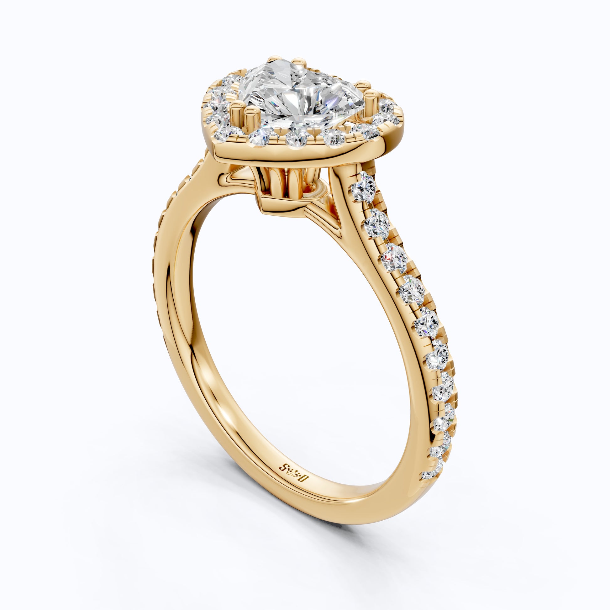 Heart Cut Halo Pave Anniversary Ring For Wife Perfect Innovation