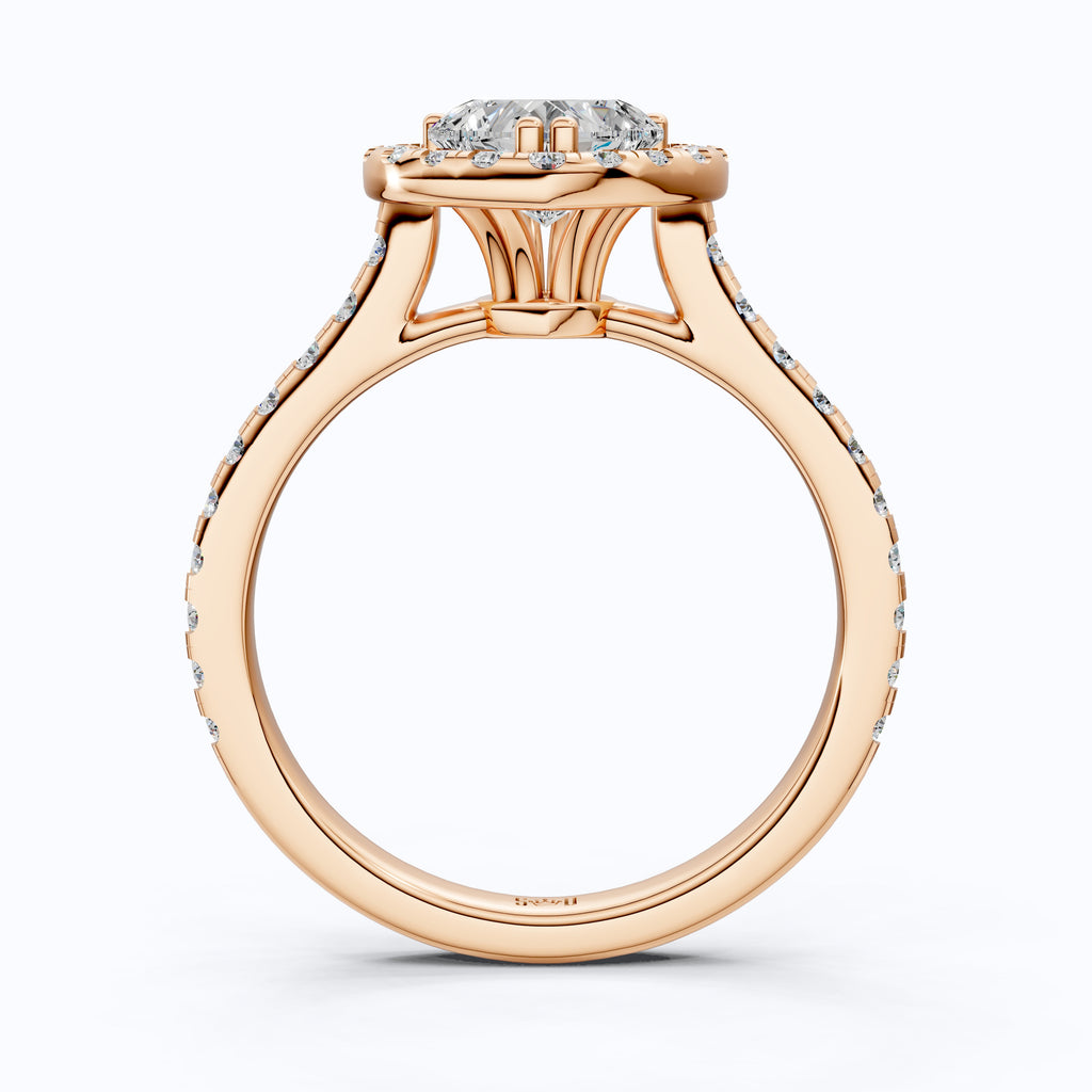 Heart Cut Halo Pave Anniversary Ring For Wife Perfect Innovation