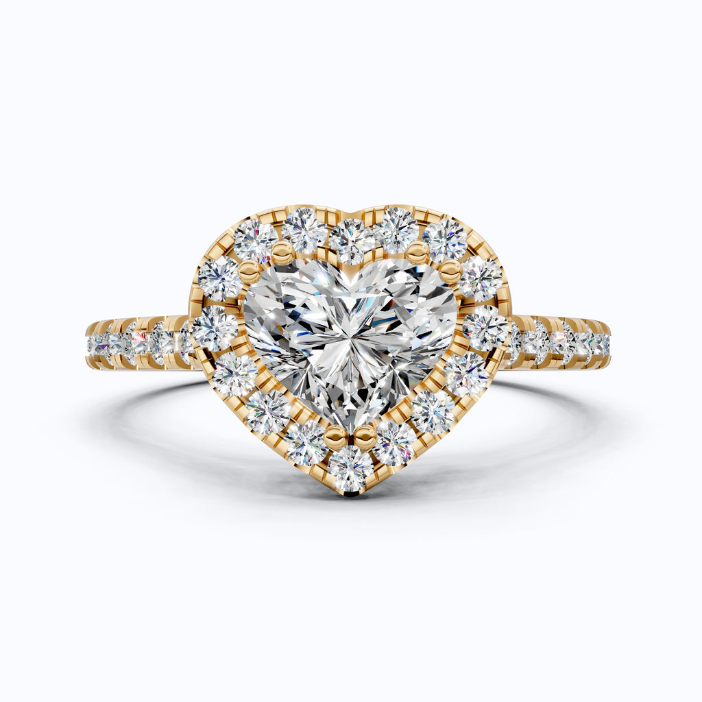 Heart Cut Halo Pave Anniversary Ring For Wife Perfect Innovation