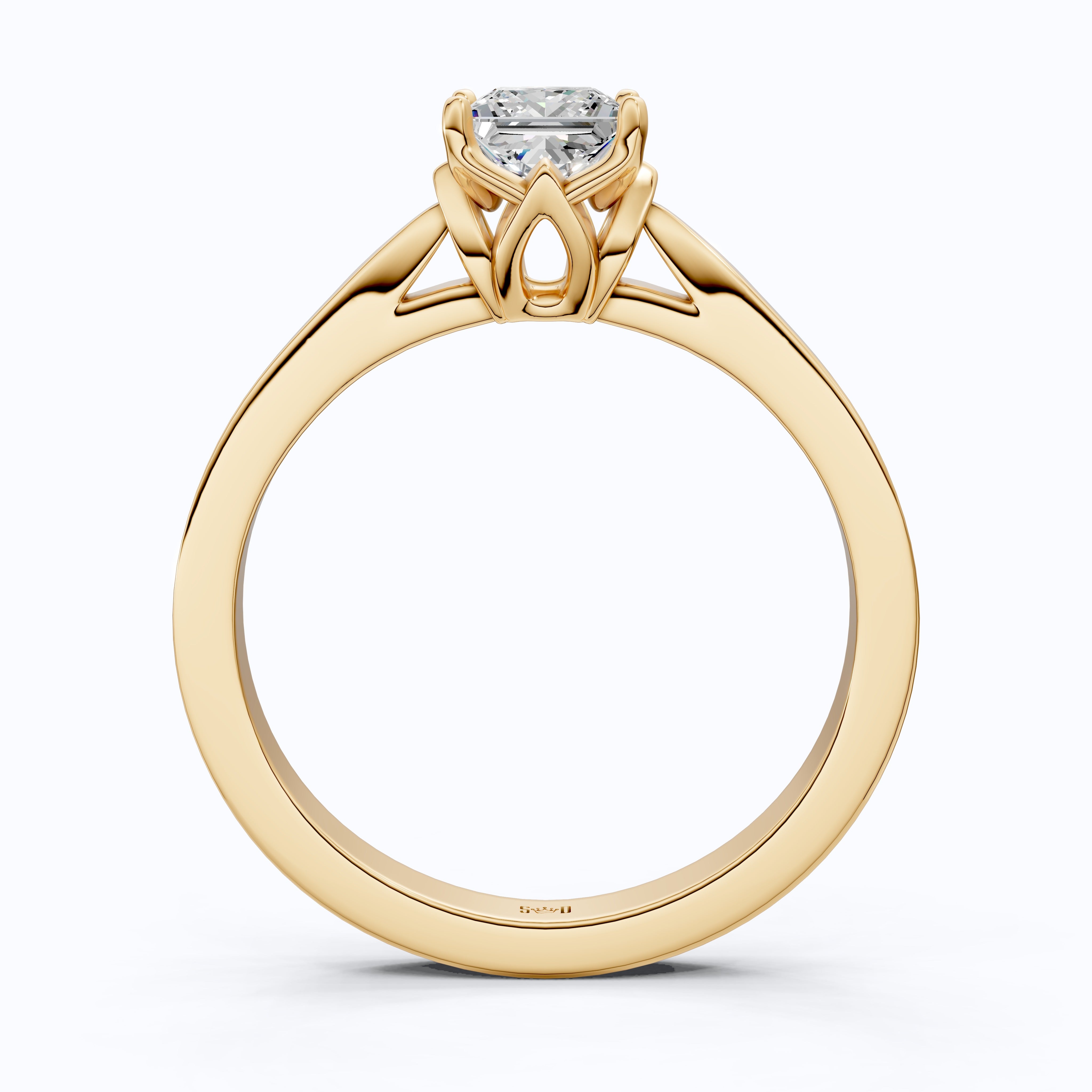 0.50 CT Princess Cut Lab Grown Diamond Solitaire Engagement Ring in 14K Yellow Gold, Anniversary Gift, Ring For Women, Handmade Jewelry, Everyday Jewelry