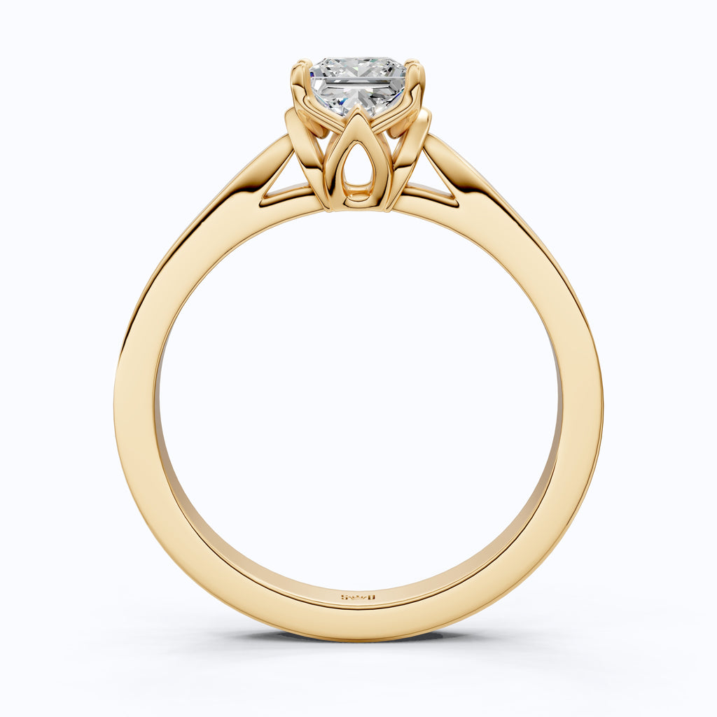 0.50 CT Princess Cut Lab Grown Diamond Solitaire Engagement Ring in 14K Yellow Gold, Anniversary Gift, Ring For Women, Handmade Jewelry, Everyday Jewelry