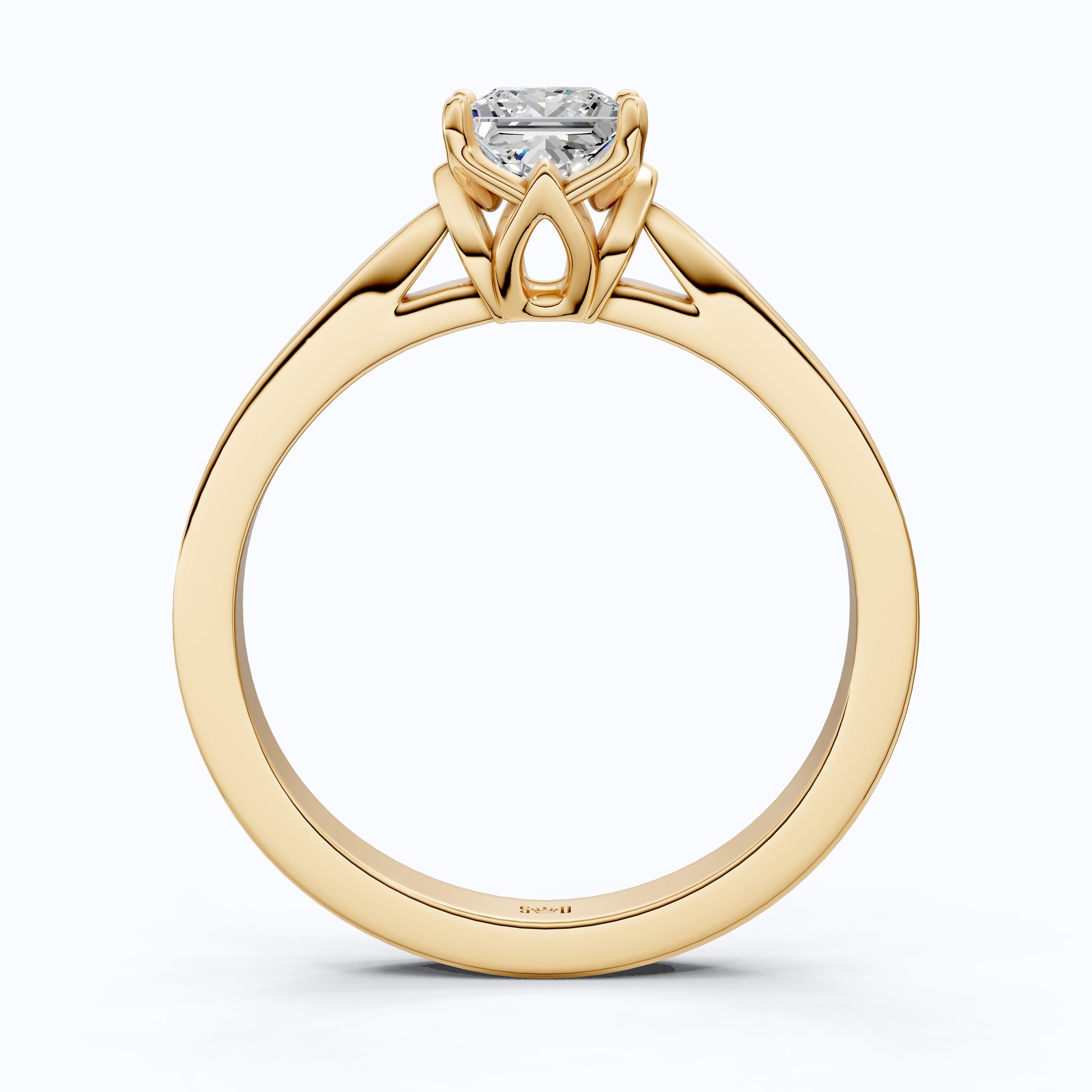 0.50 CT Princess Cut Lab Grown Diamond Solitaire Engagement Ring in 14K Yellow Gold, Anniversary Gift, Ring For Women, Handmade Jewelry, Everyday Jewelry