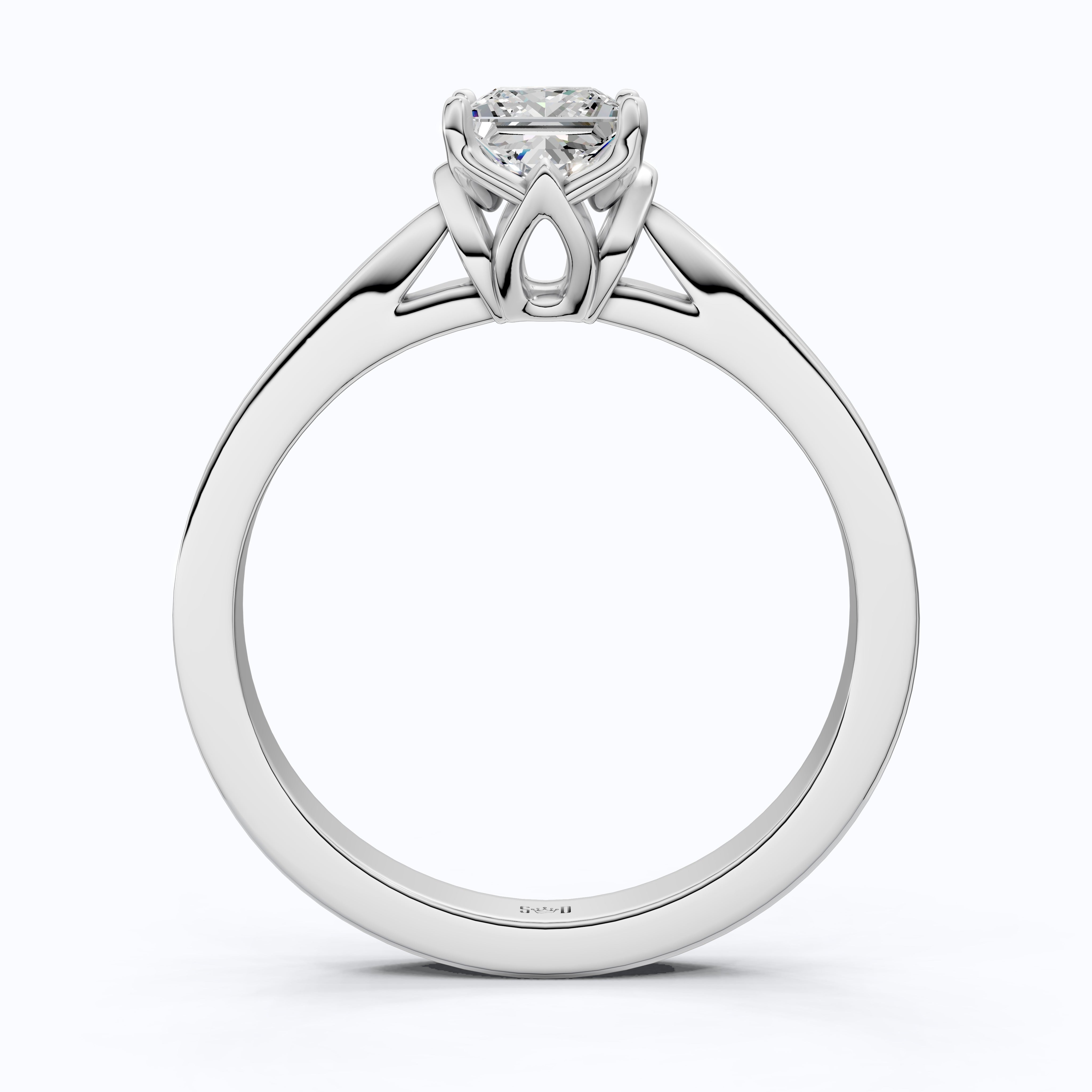 0.50 CT Princess Cut Lab Grown Diamond Solitaire Engagement Ring in 14K Yellow Gold, Anniversary Gift, Ring For Women, Handmade Jewelry, Everyday Jewelry